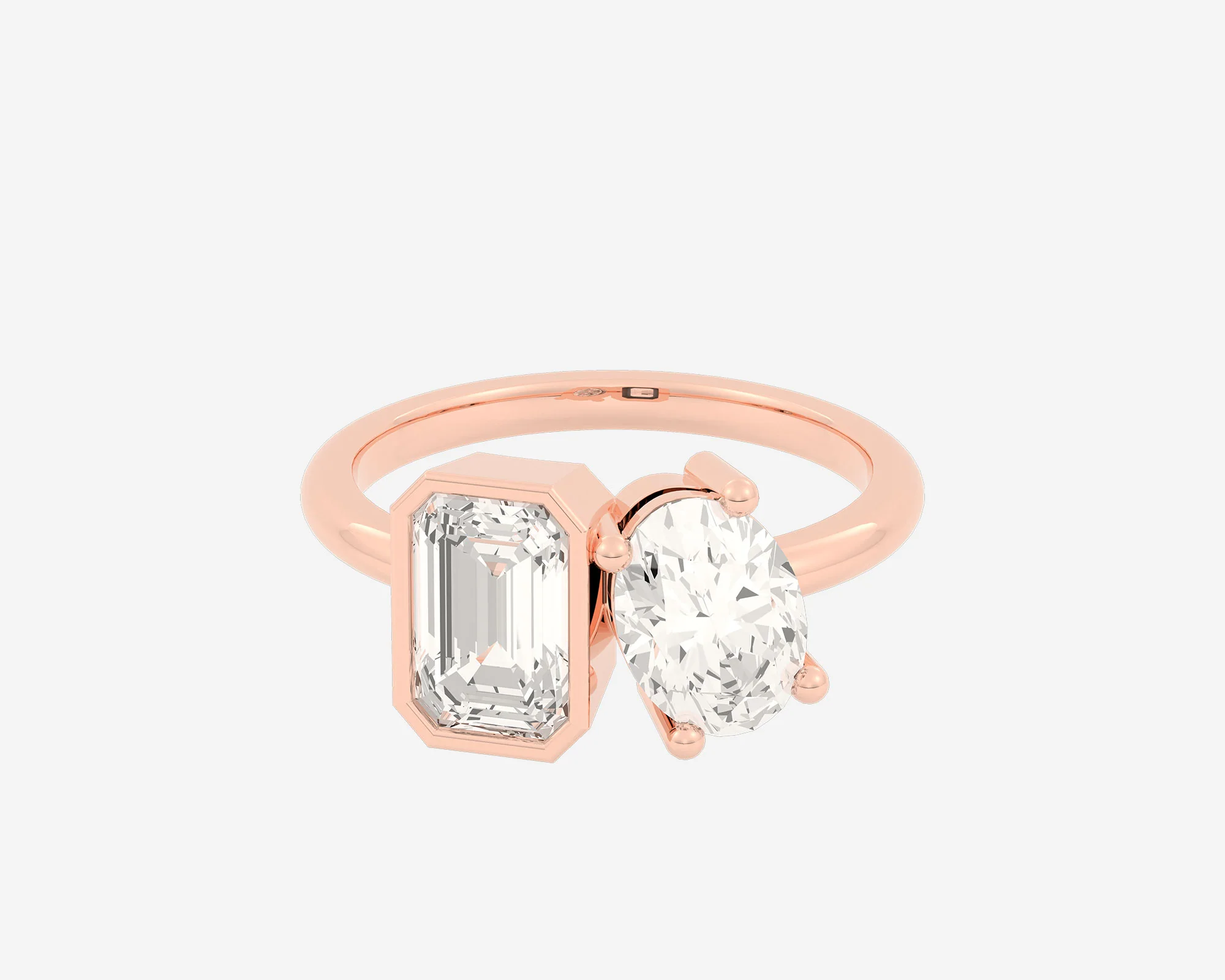 The Bezel Toi et Moi — Emerald/Oval - Image 3
