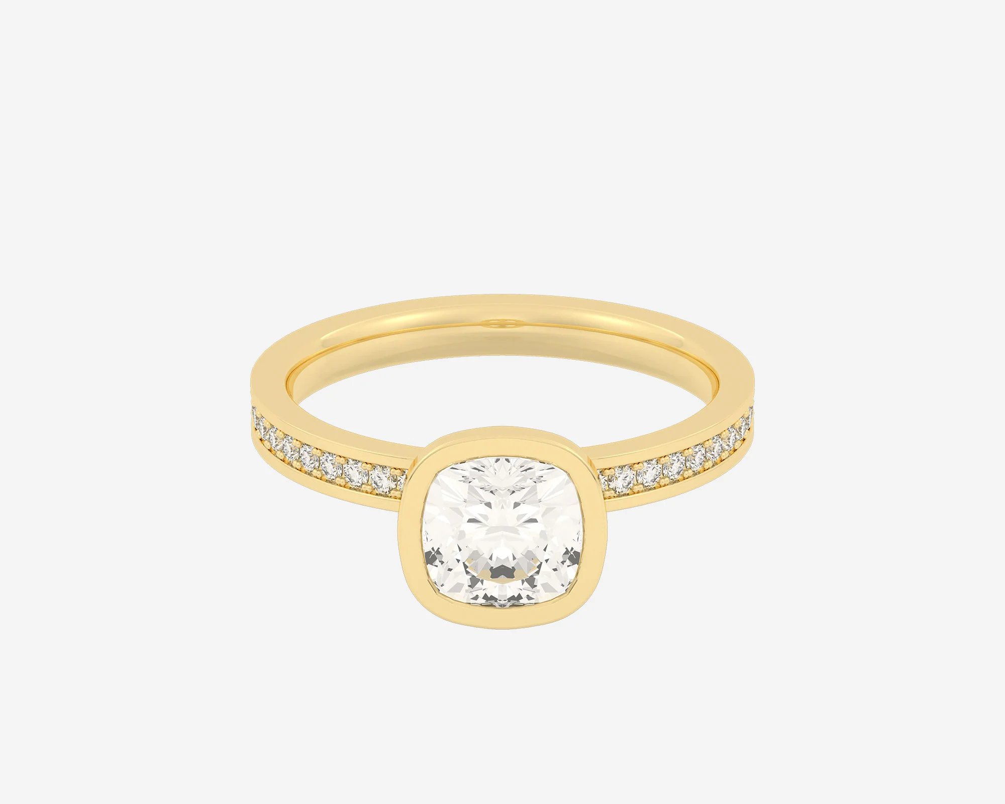 The Channel Eternity Bezel Solitaire β Cushion - Image 3