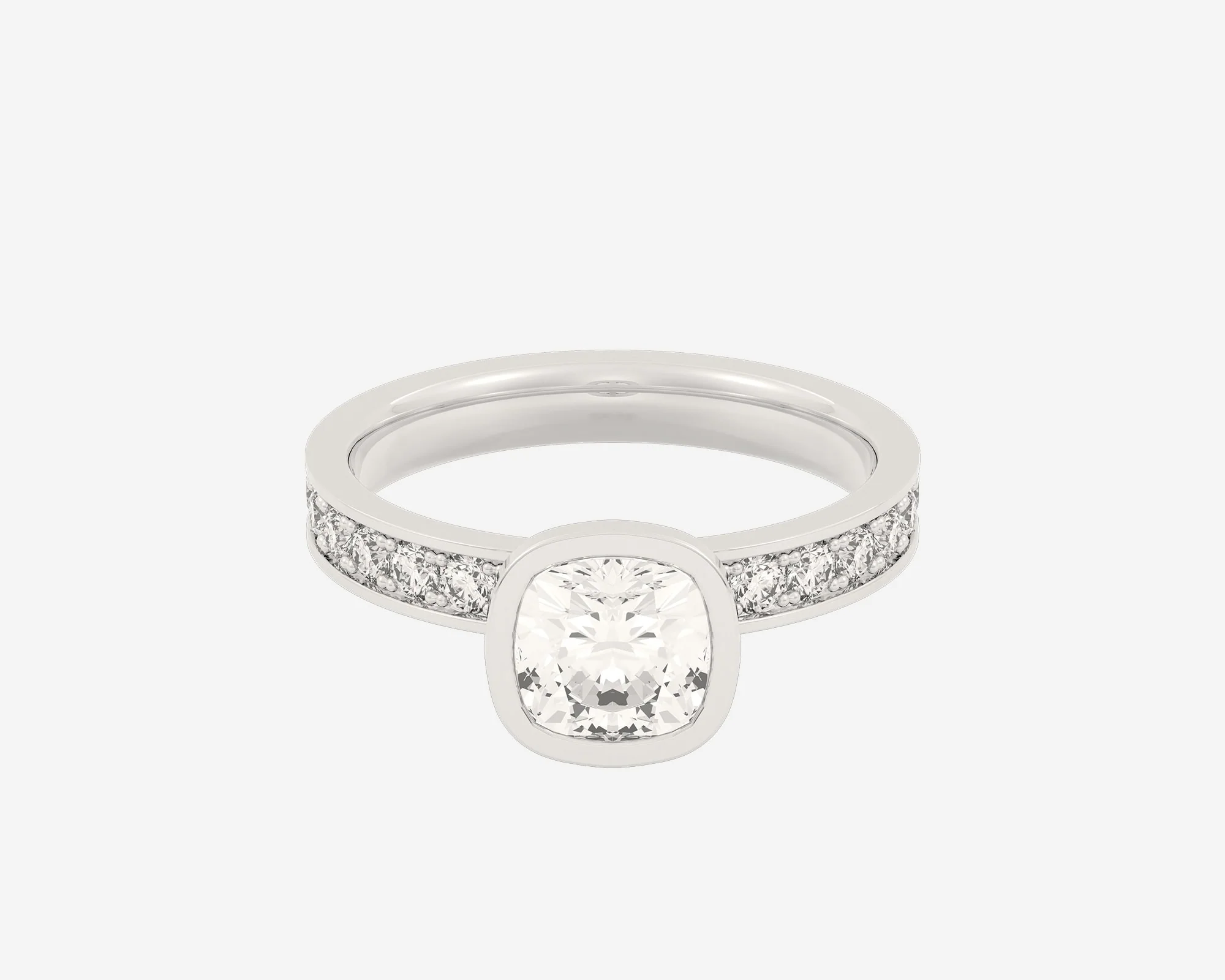 The Channel Eternity Bezel Solitaire β Cushion - Image 5