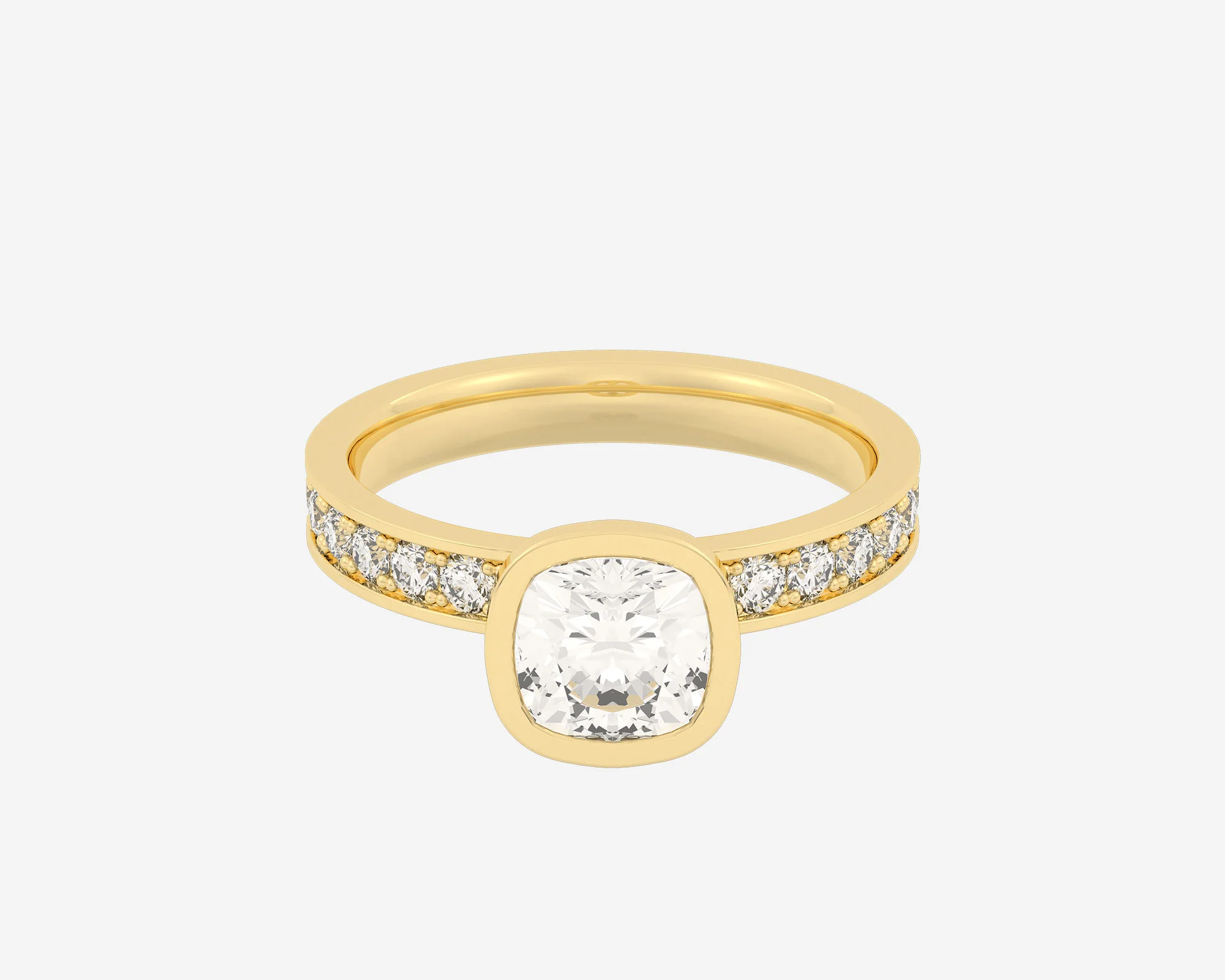 The Channel Eternity Bezel Solitaire β Cushion - Image 6