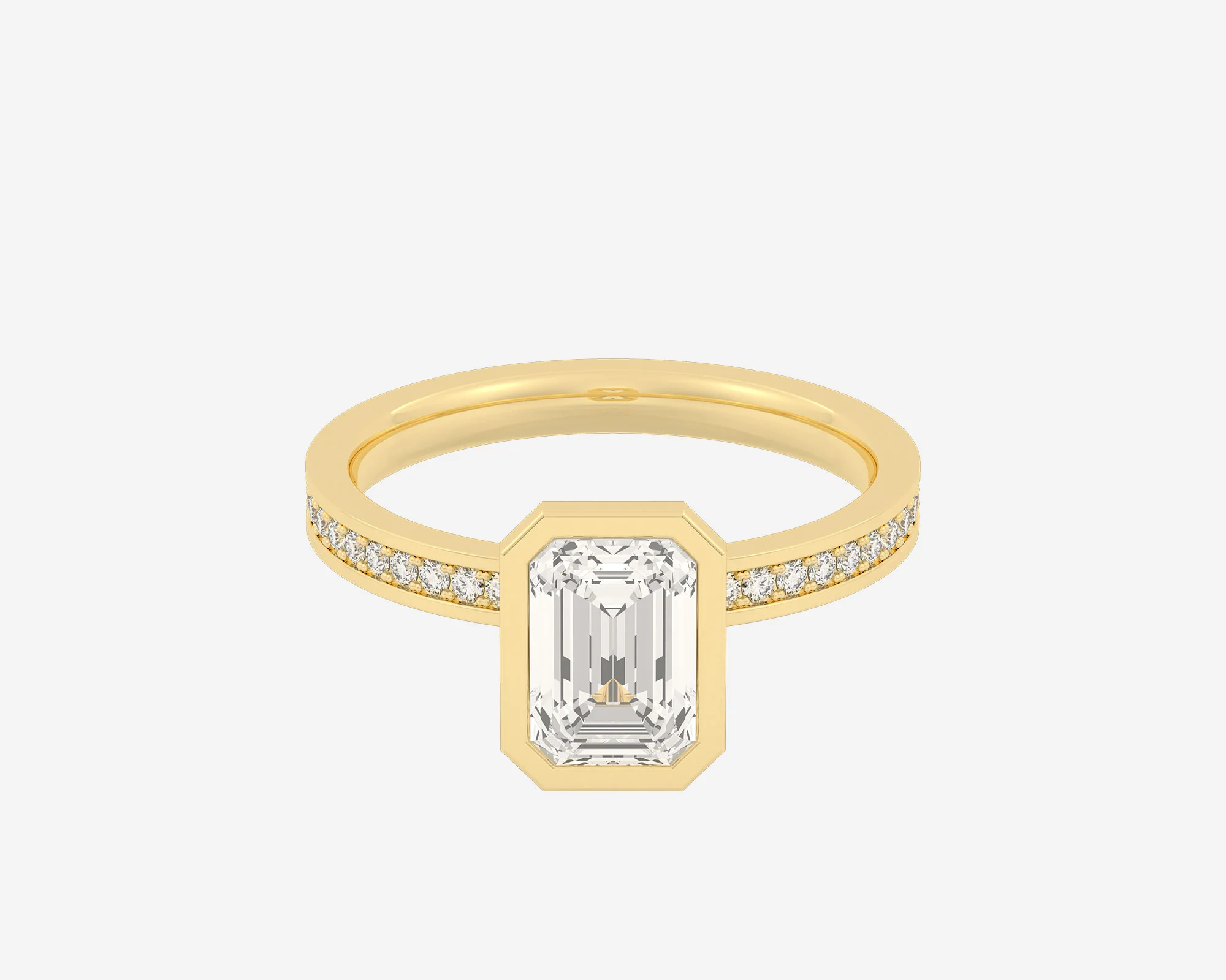 The Channel Eternity Bezel Solitaire — Emerald - Image 3