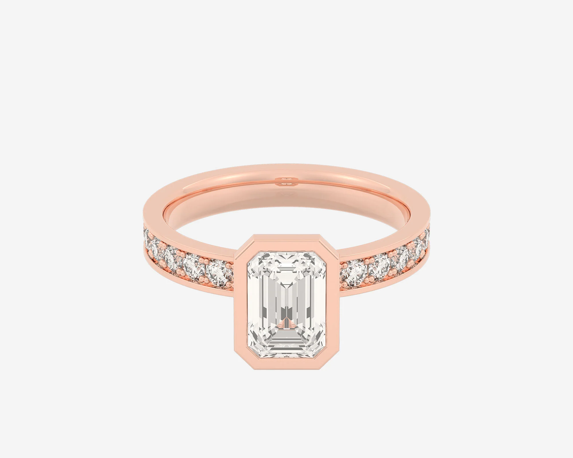 The Channel Eternity Bezel Solitaire — Emerald - Image 4