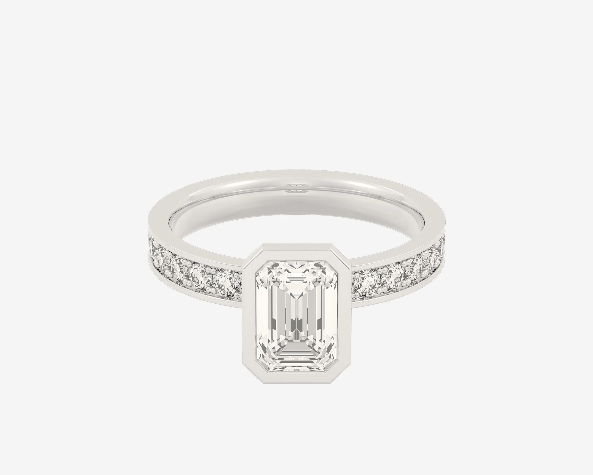 The Channel Eternity Bezel Solitaire — Emerald - Image 5