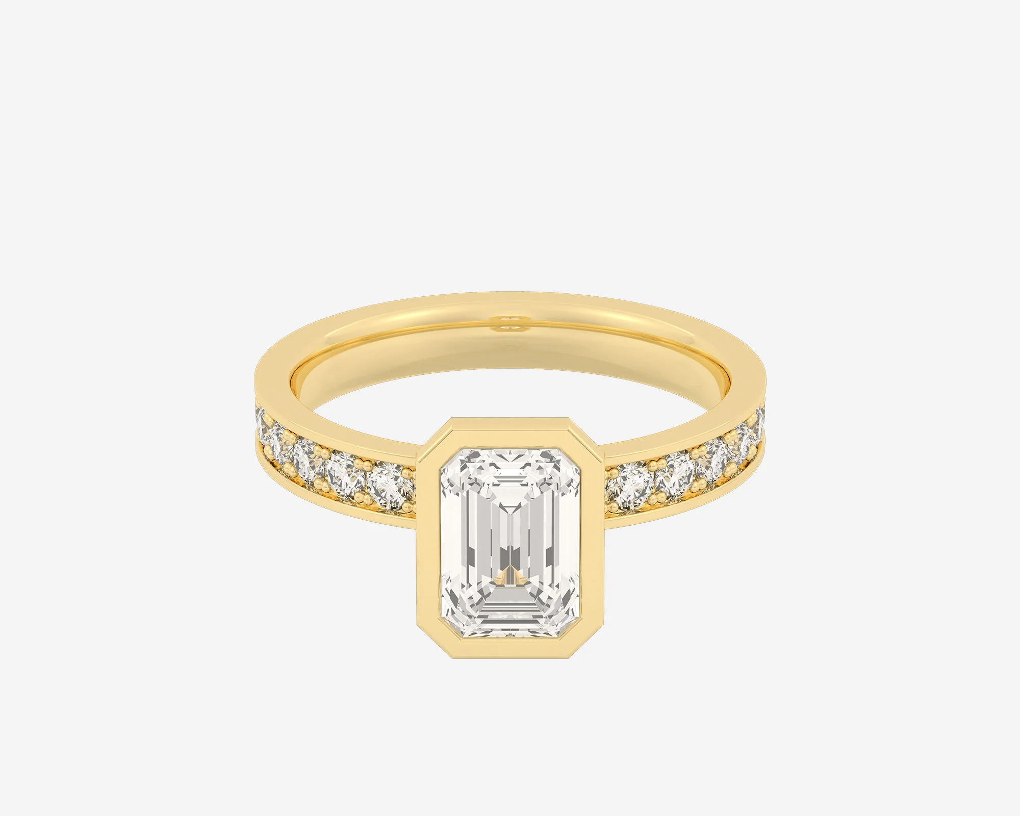 The Channel Eternity Bezel Solitaire — Emerald - Image 6