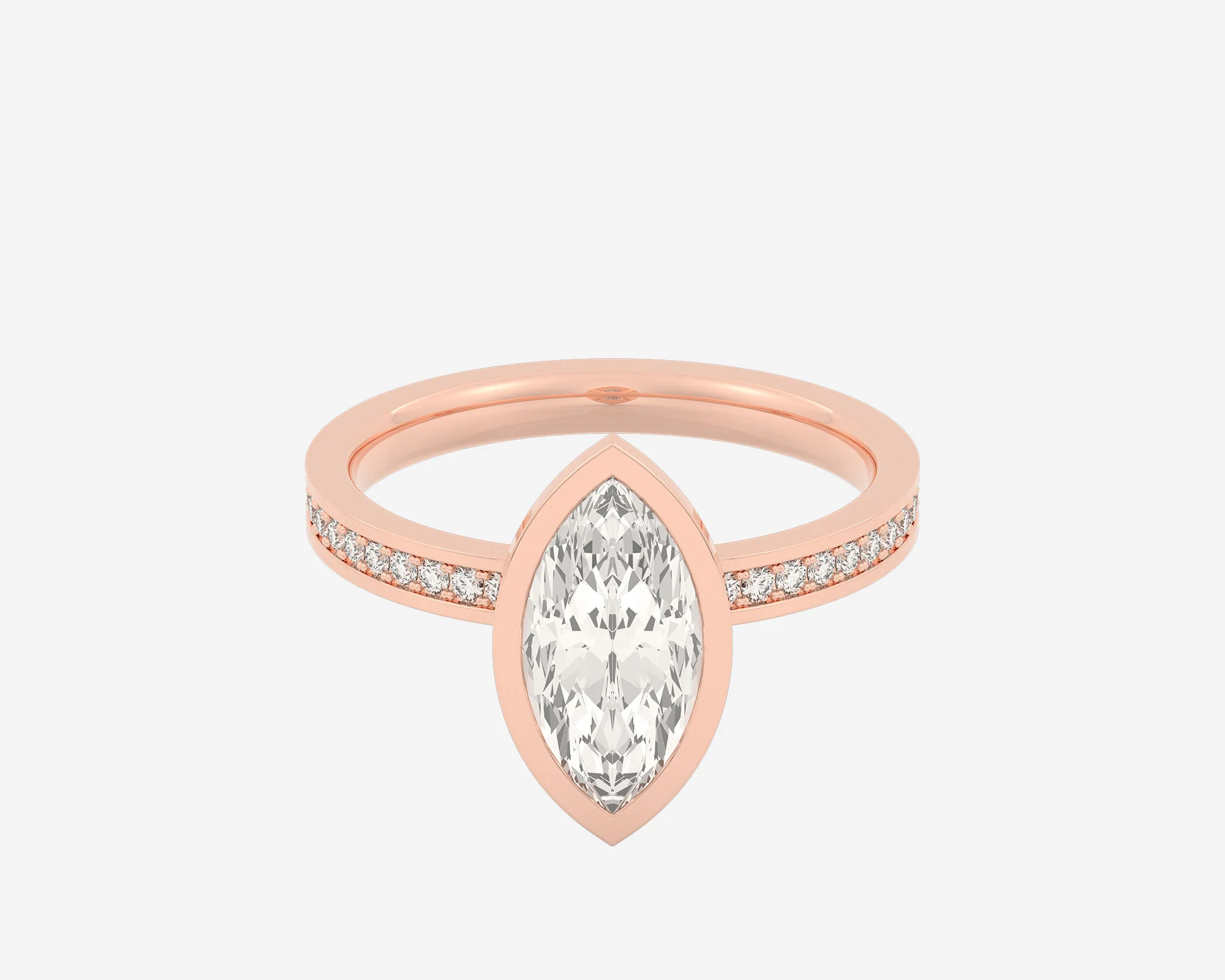 The Channel Eternity Bezel Solitaire — Marquise - Image 3