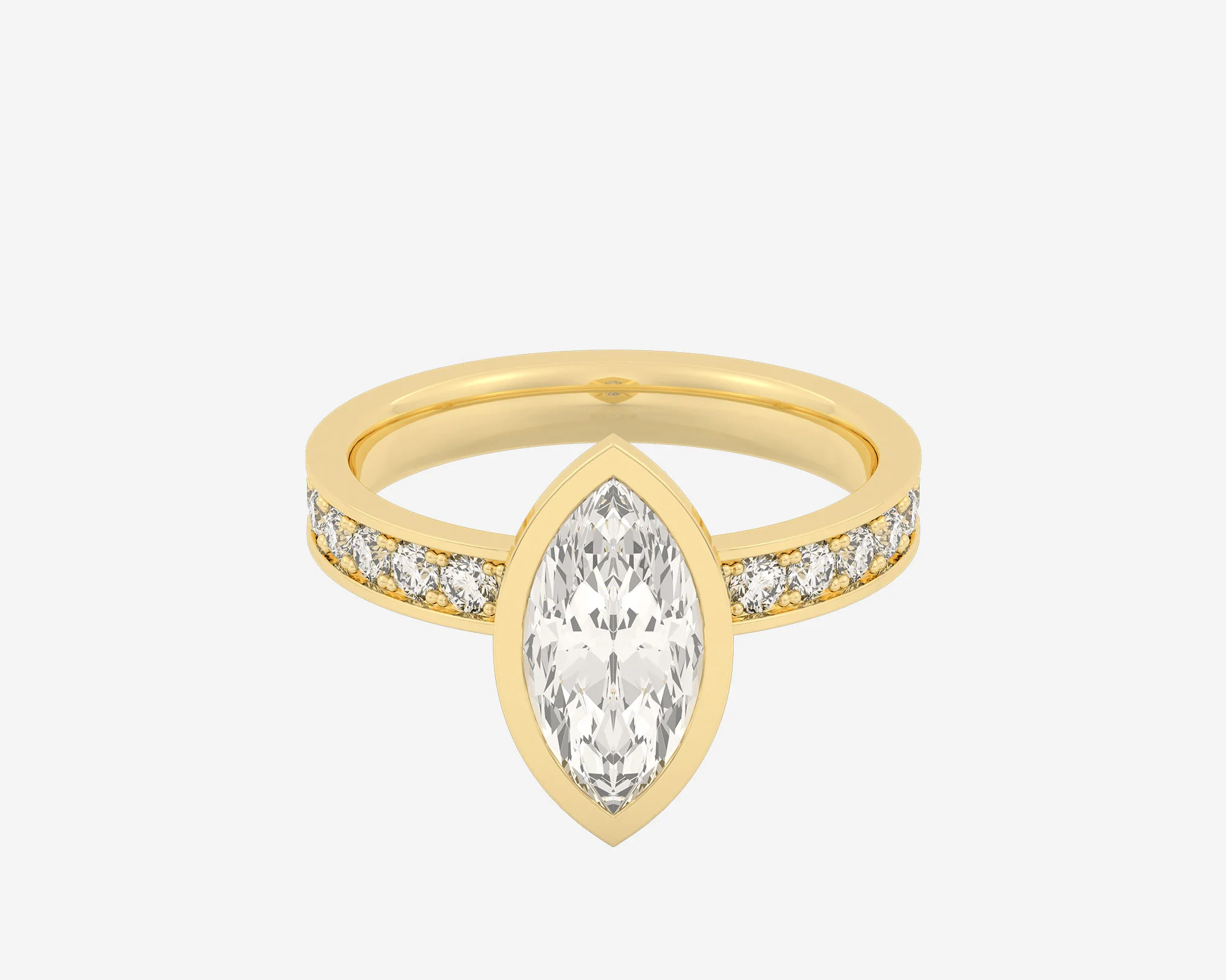 The Channel Eternity Bezel Solitaire — Marquise - Image 4