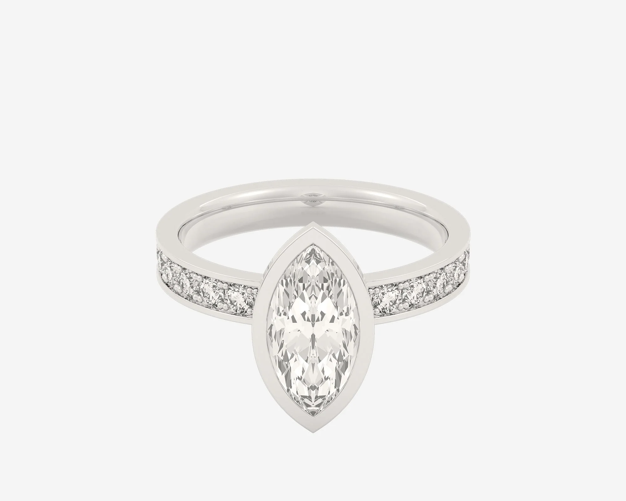 The Channel Eternity Bezel Solitaire — Marquise - Image 5