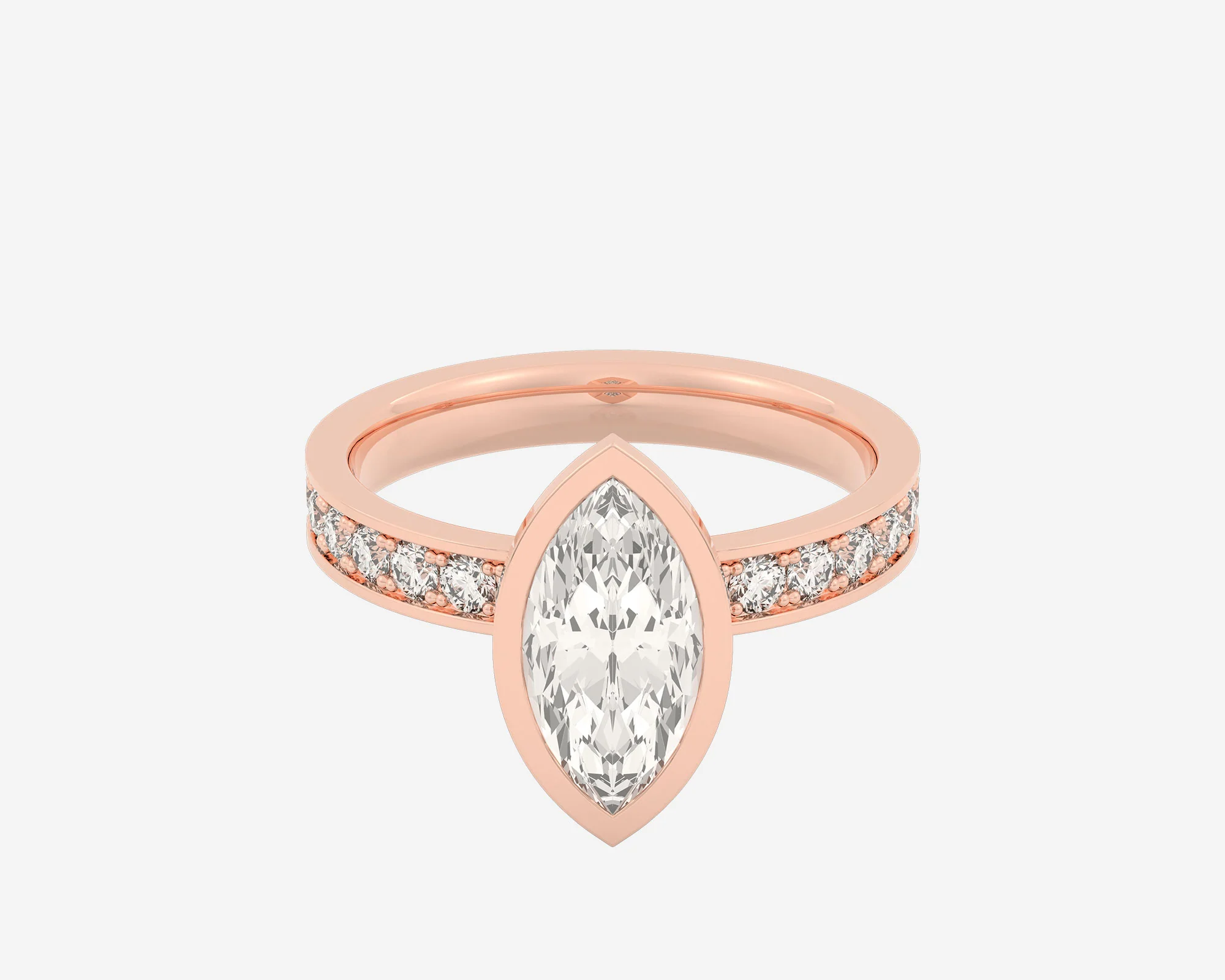 The Channel Eternity Bezel Solitaire — Marquise - Image 6