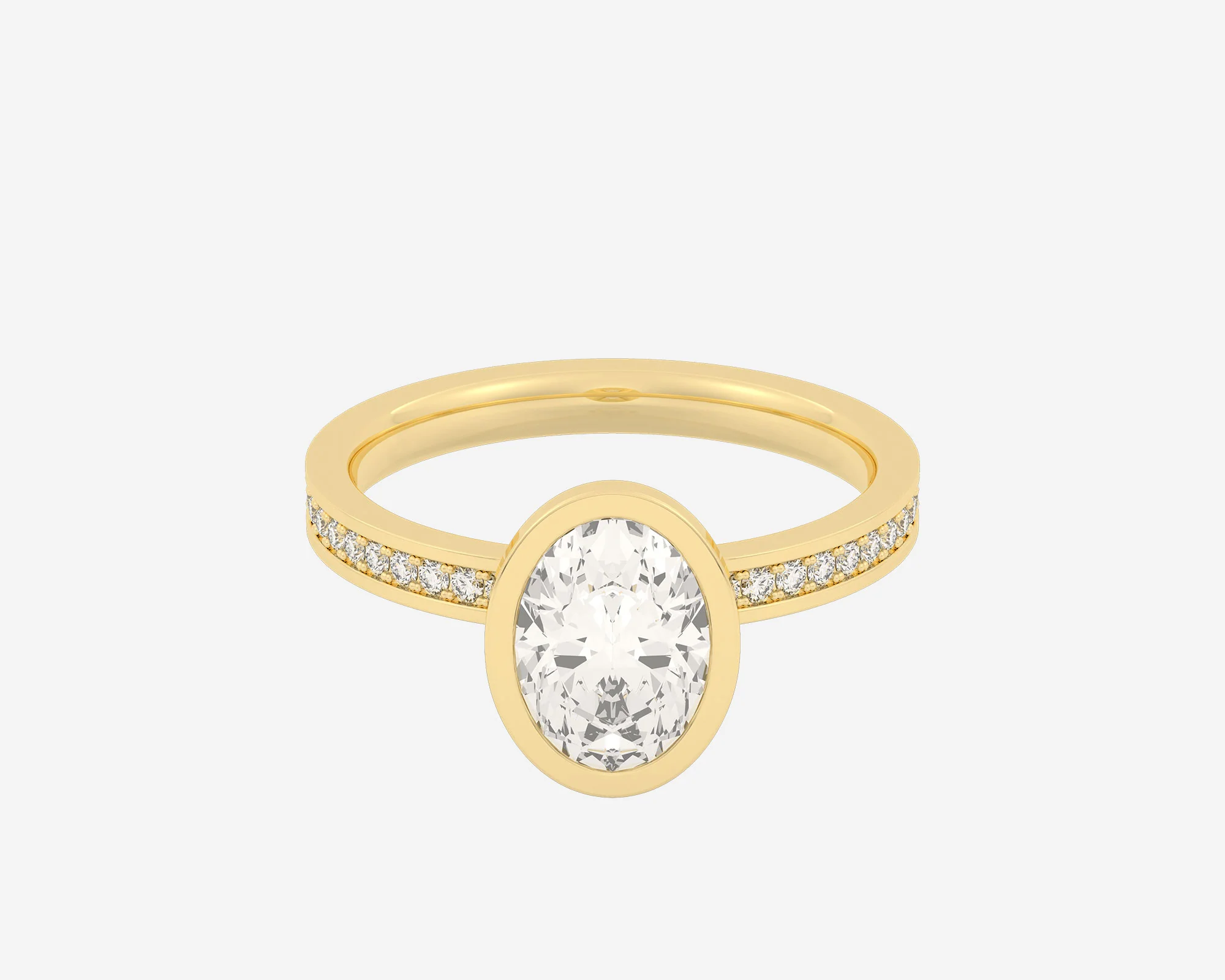 The Channel Eternity Bezel Solitaire — Oval - Image 3