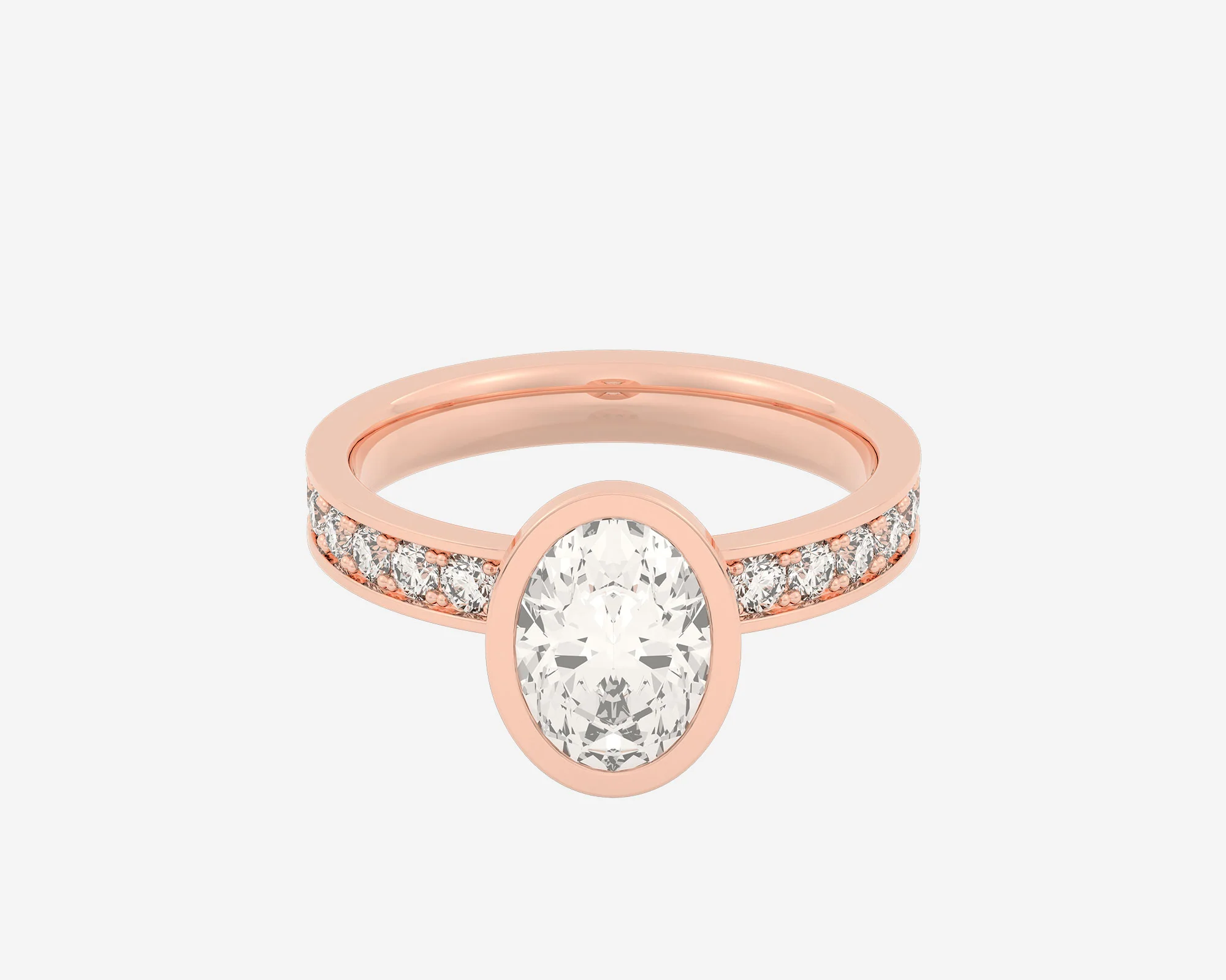 The Channel Eternity Bezel Solitaire — Oval - Image 4