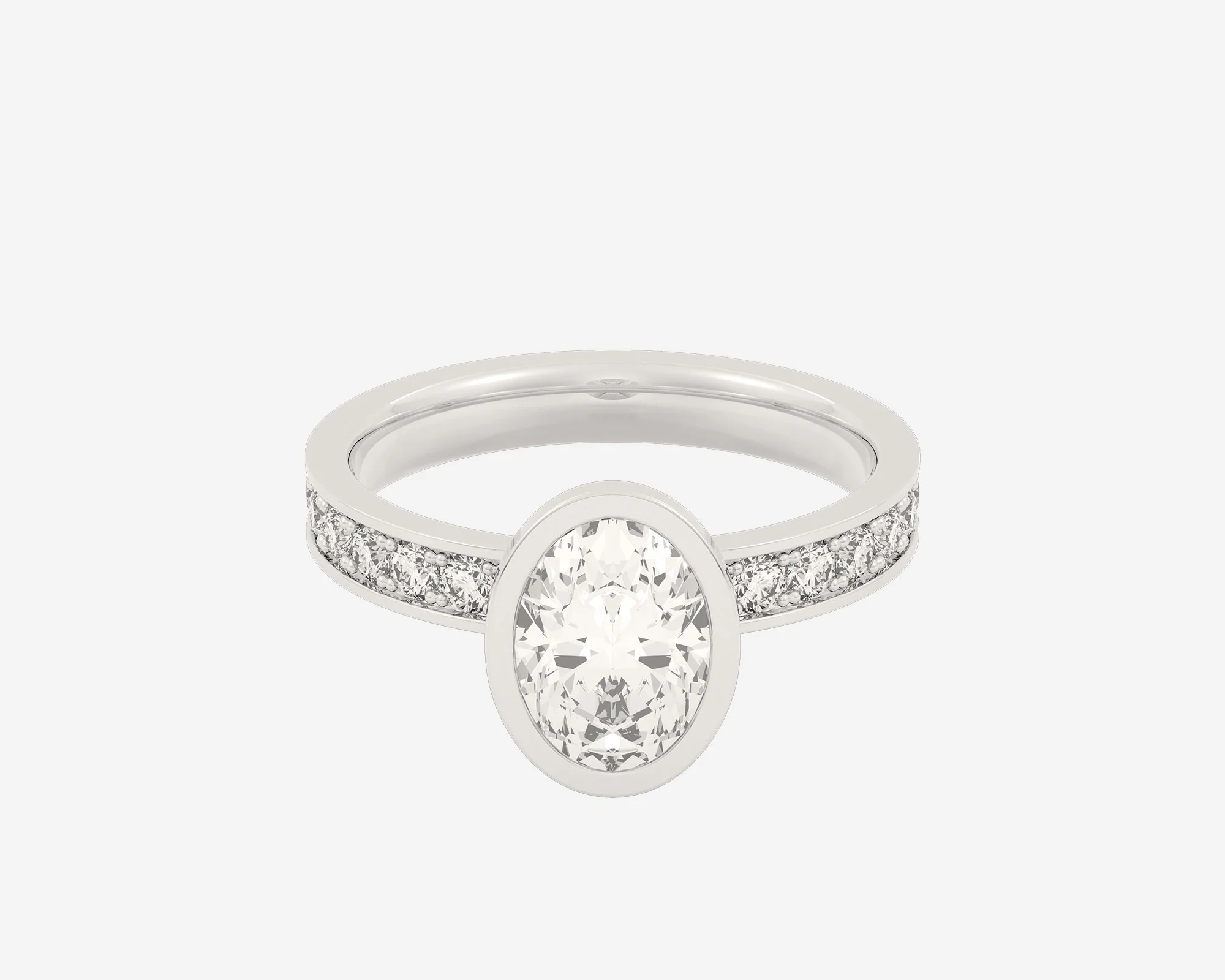 The Channel Eternity Bezel Solitaire — Oval - Image 5