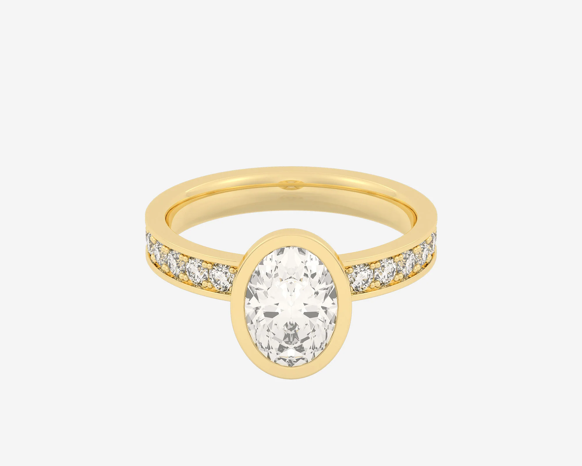 The Channel Eternity Bezel Solitaire — Oval - Image 6