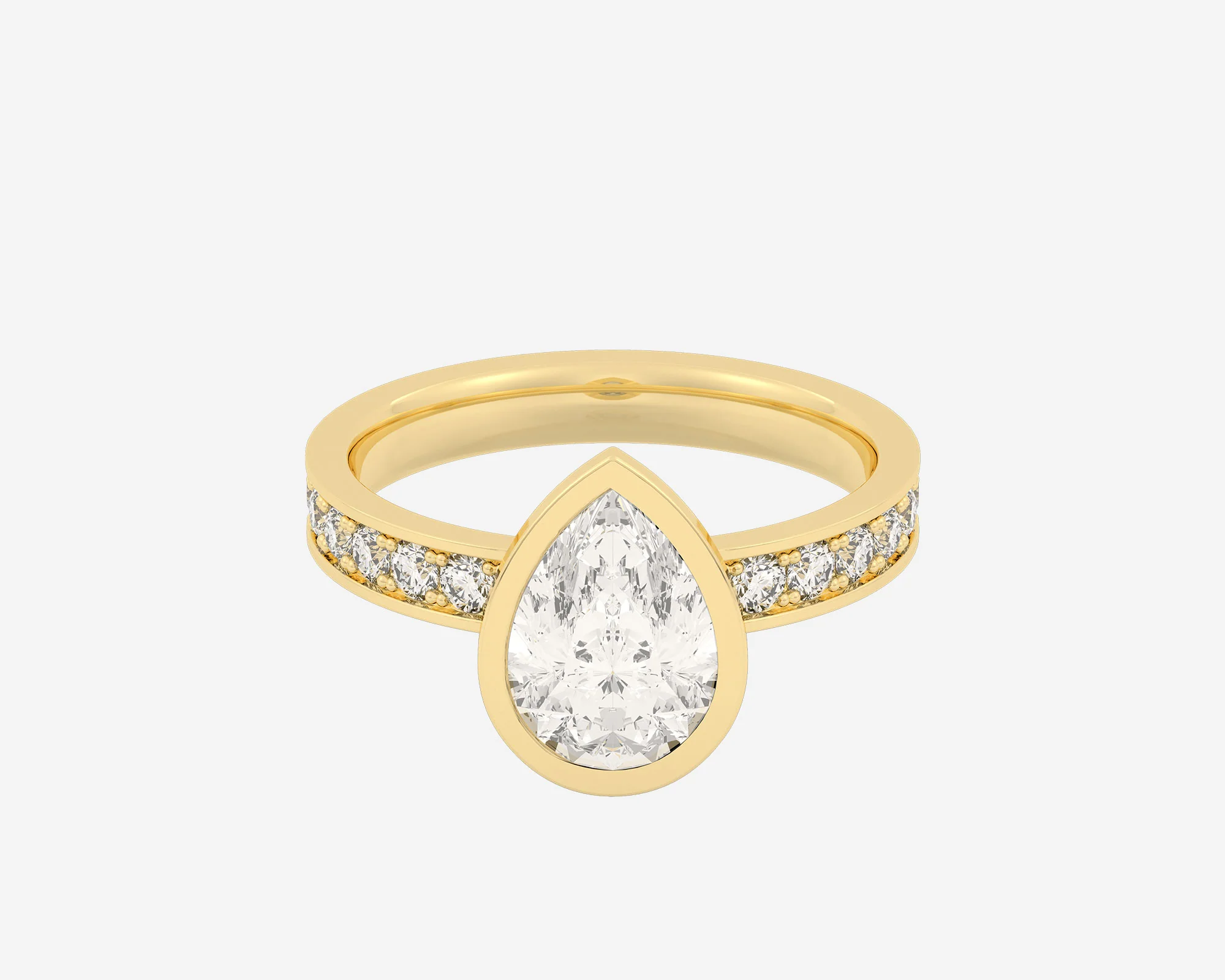 The Channel Eternity Bezel Solitaire — Pear - Image 6