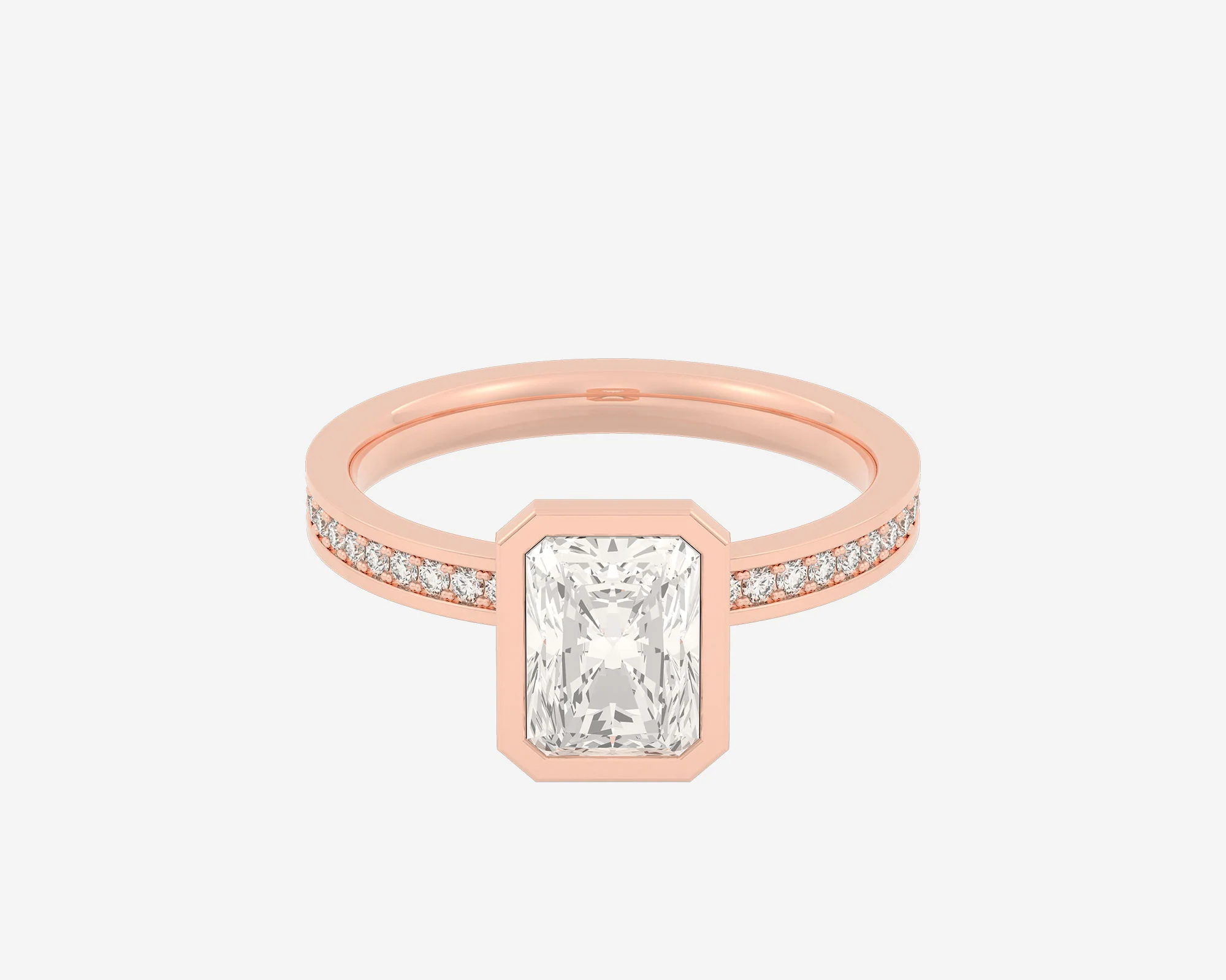 The Channel Eternity Bezel Solitaire — Radiant - Image 3