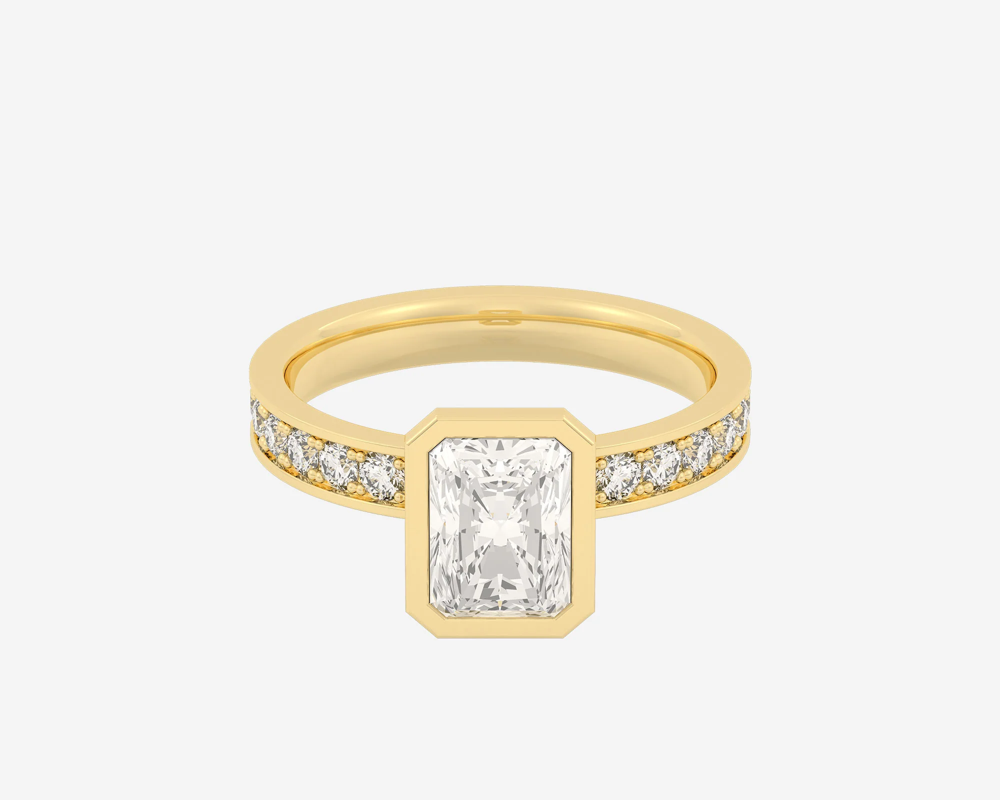 The Channel Eternity Bezel Solitaire — Radiant - Image 4