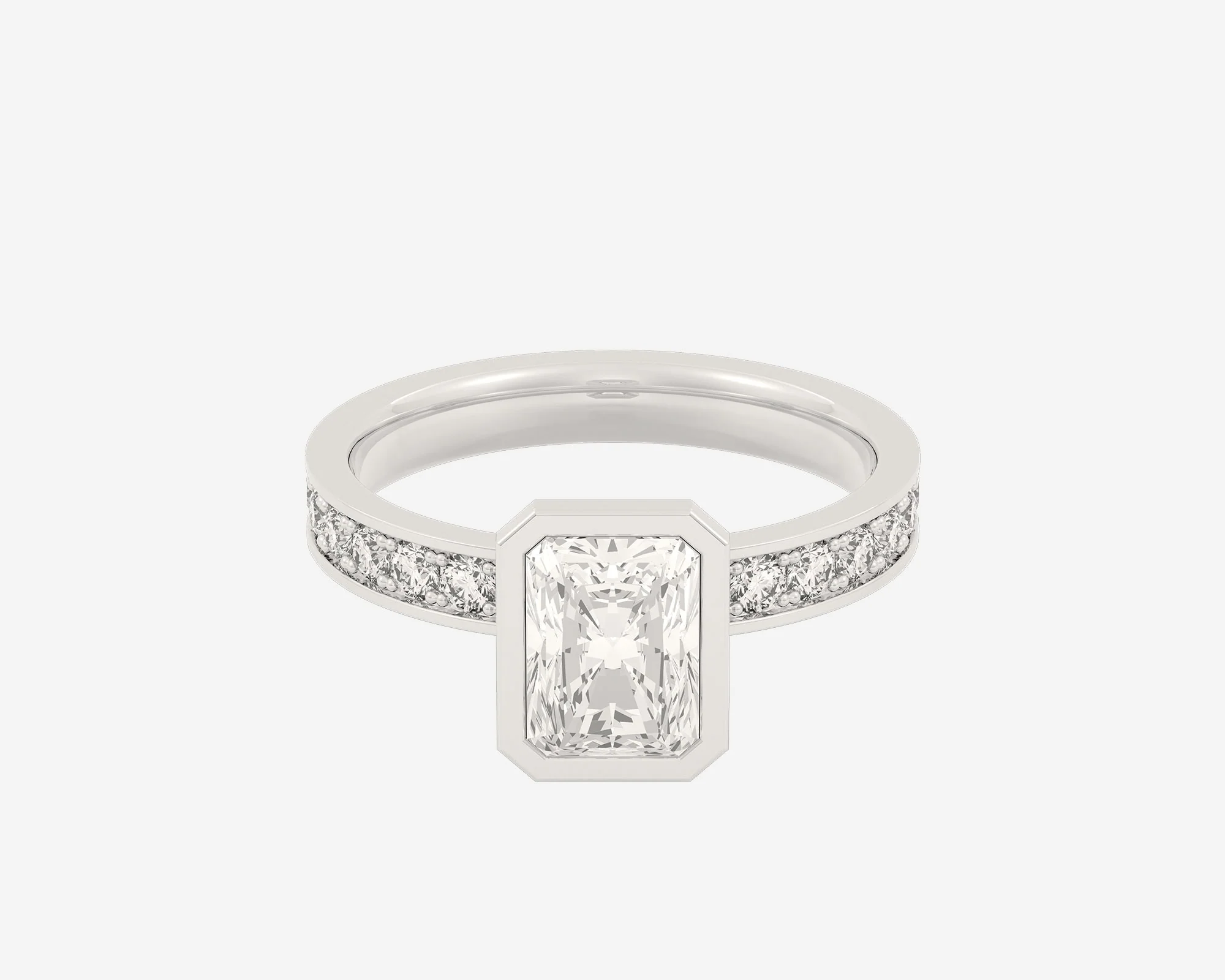 The Channel Eternity Bezel Solitaire — Radiant - Image 5