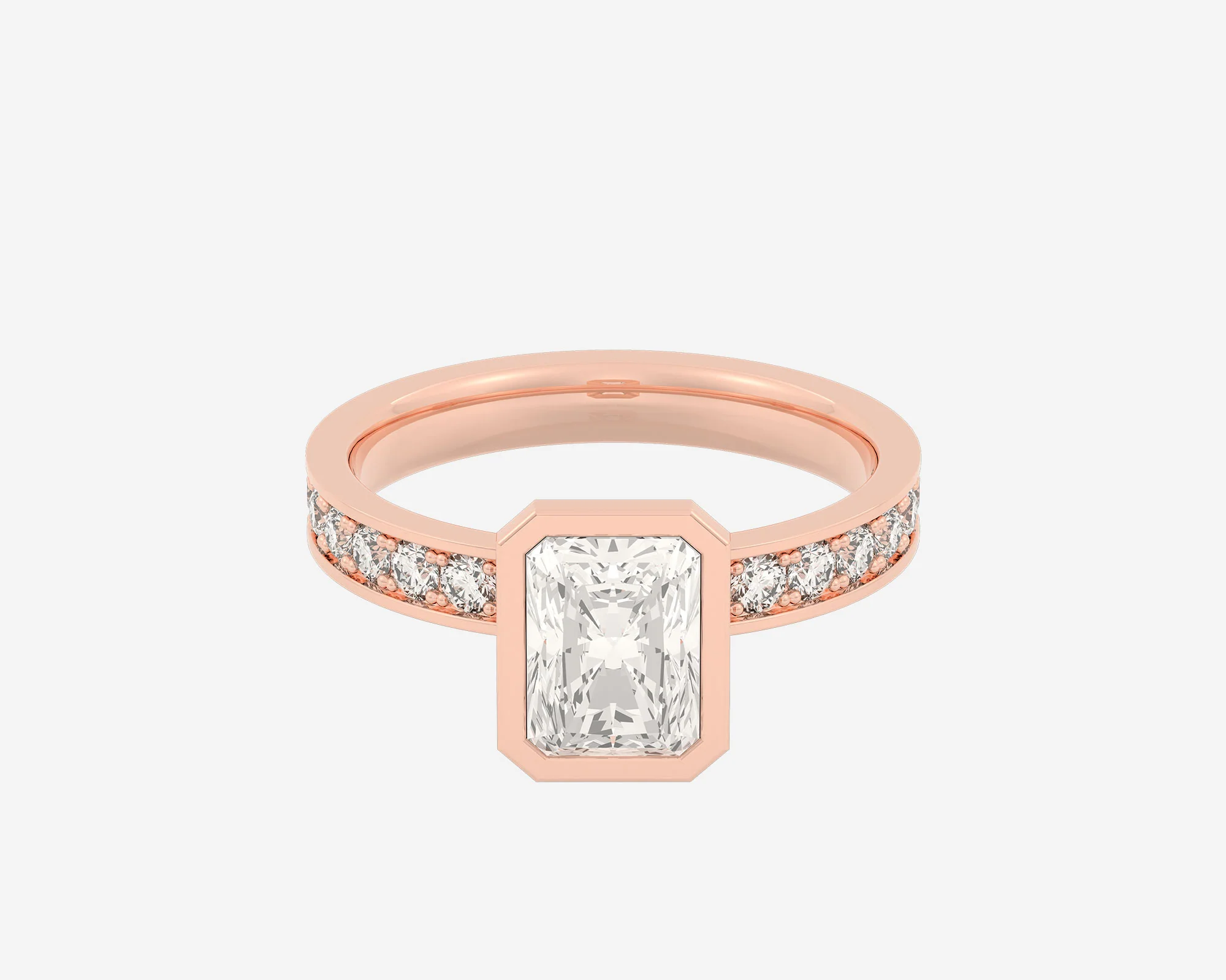 The Channel Eternity Bezel Solitaire — Radiant - Image 6