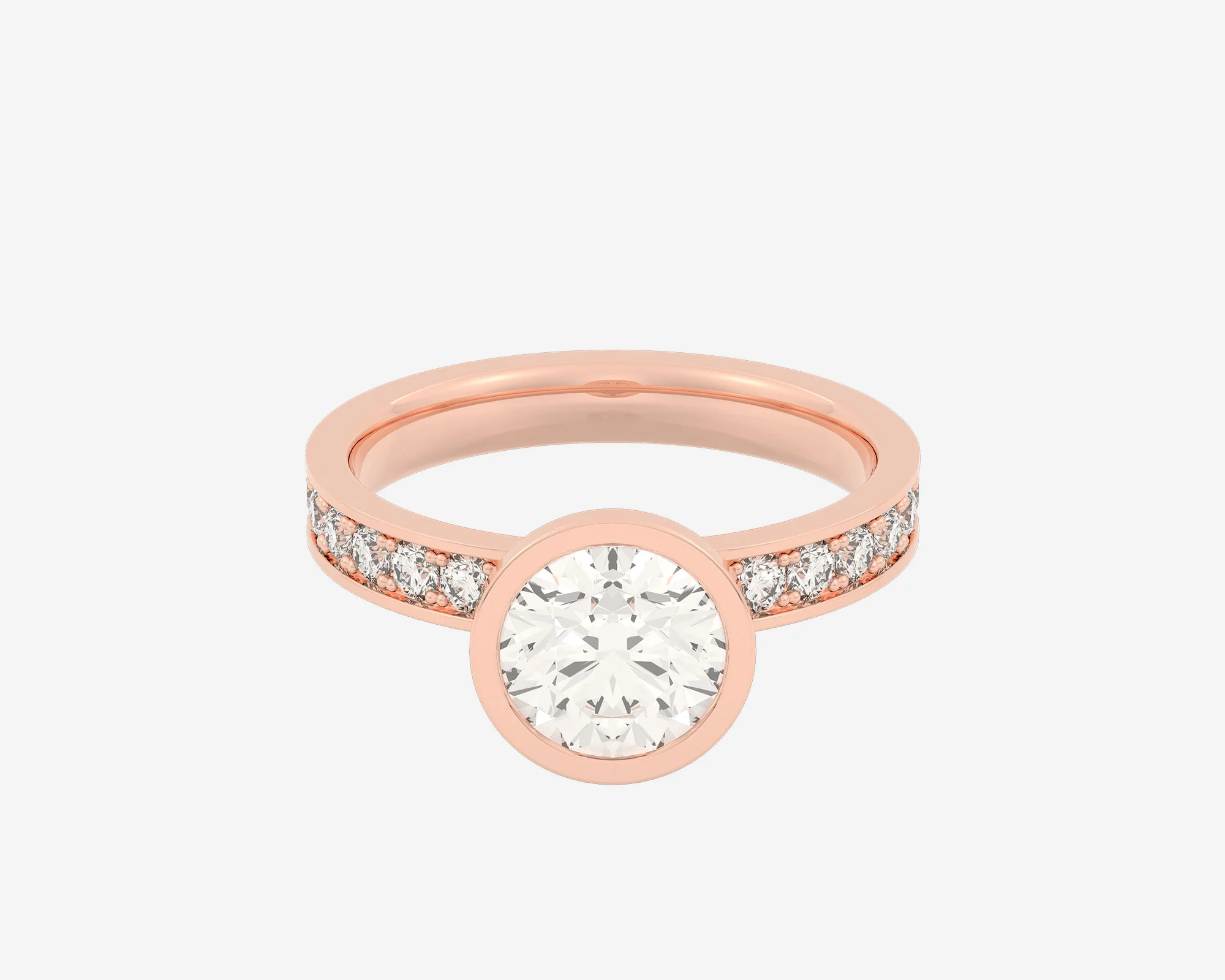 The Channel Eternity Bezel Solitaire — Round - Image 4