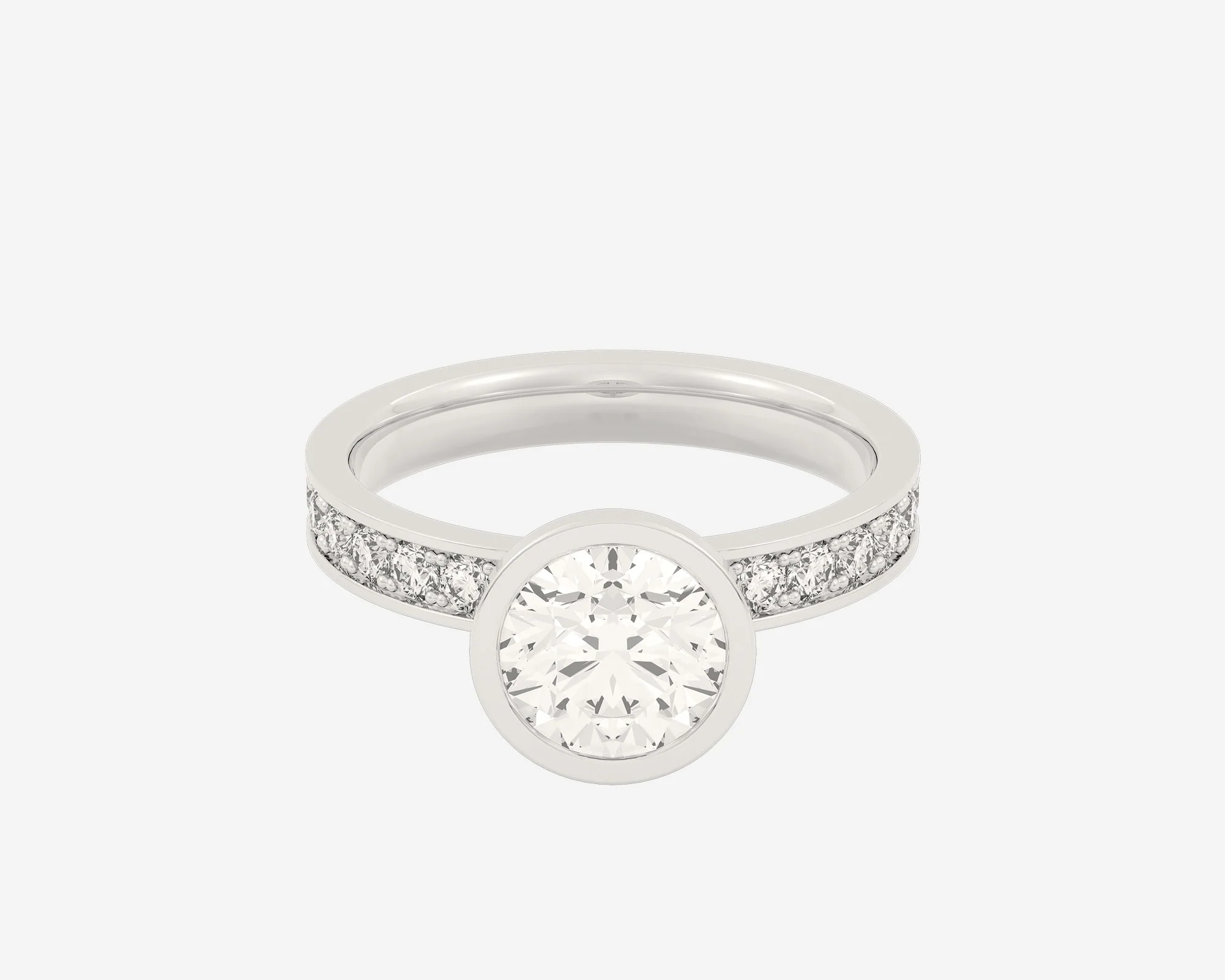 The Channel Eternity Bezel Solitaire — Round - Image 5