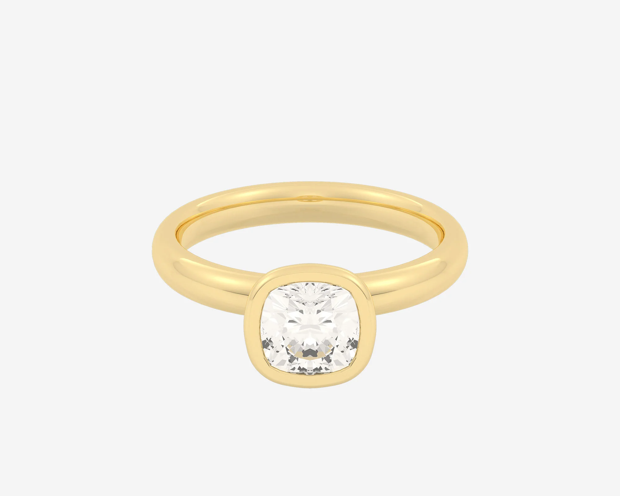 The Domed Bezel Solitaire — Cushion - Image 6