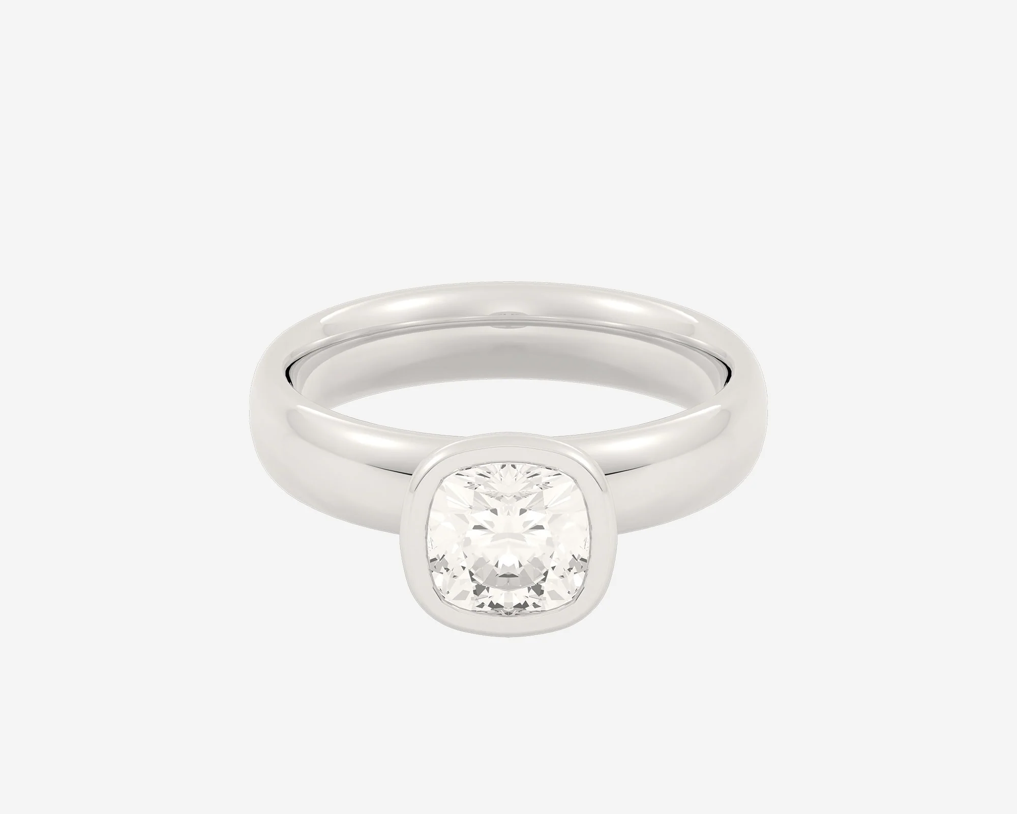 The Domed Bezel Solitaire — Cushion - Image 8