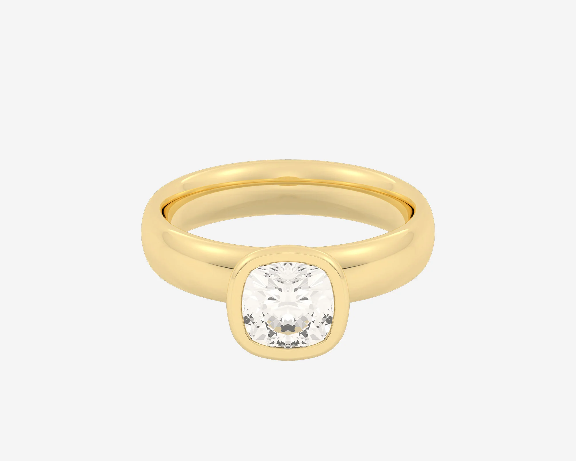 The Domed Bezel Solitaire — Cushion - Image 9