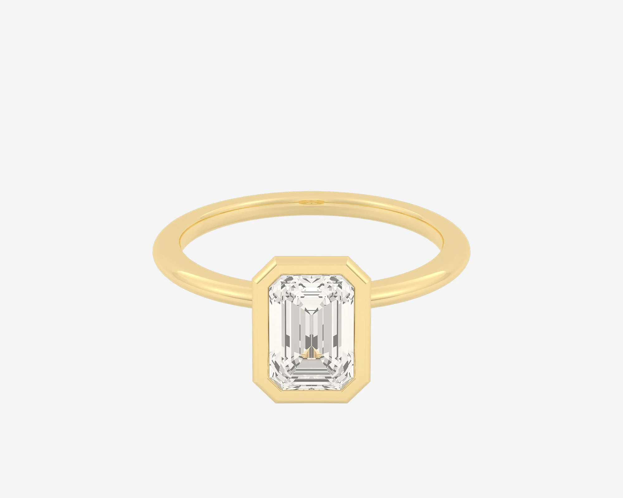 The Domed Bezel Solitaire — Emerald - Image 3