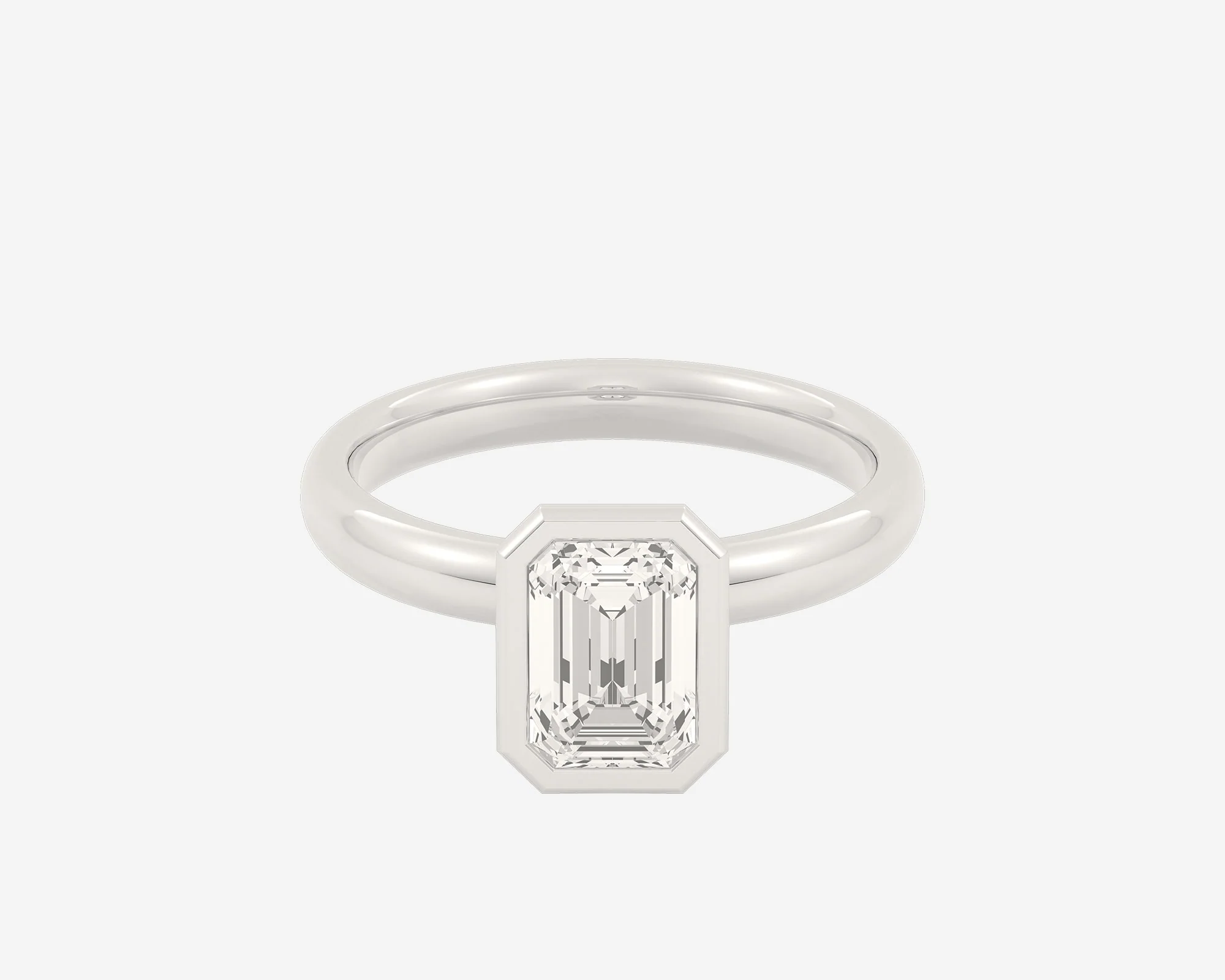 The Domed Bezel Solitaire — Emerald - Image 5