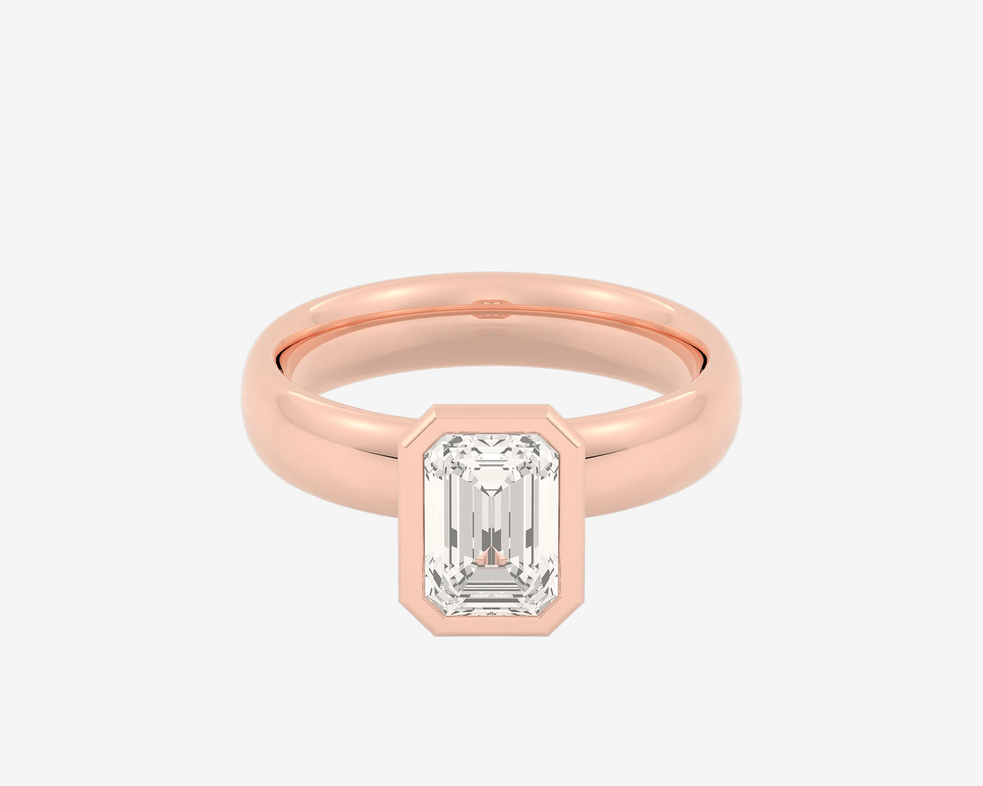 The Domed Bezel Solitaire — Emerald - Image 7