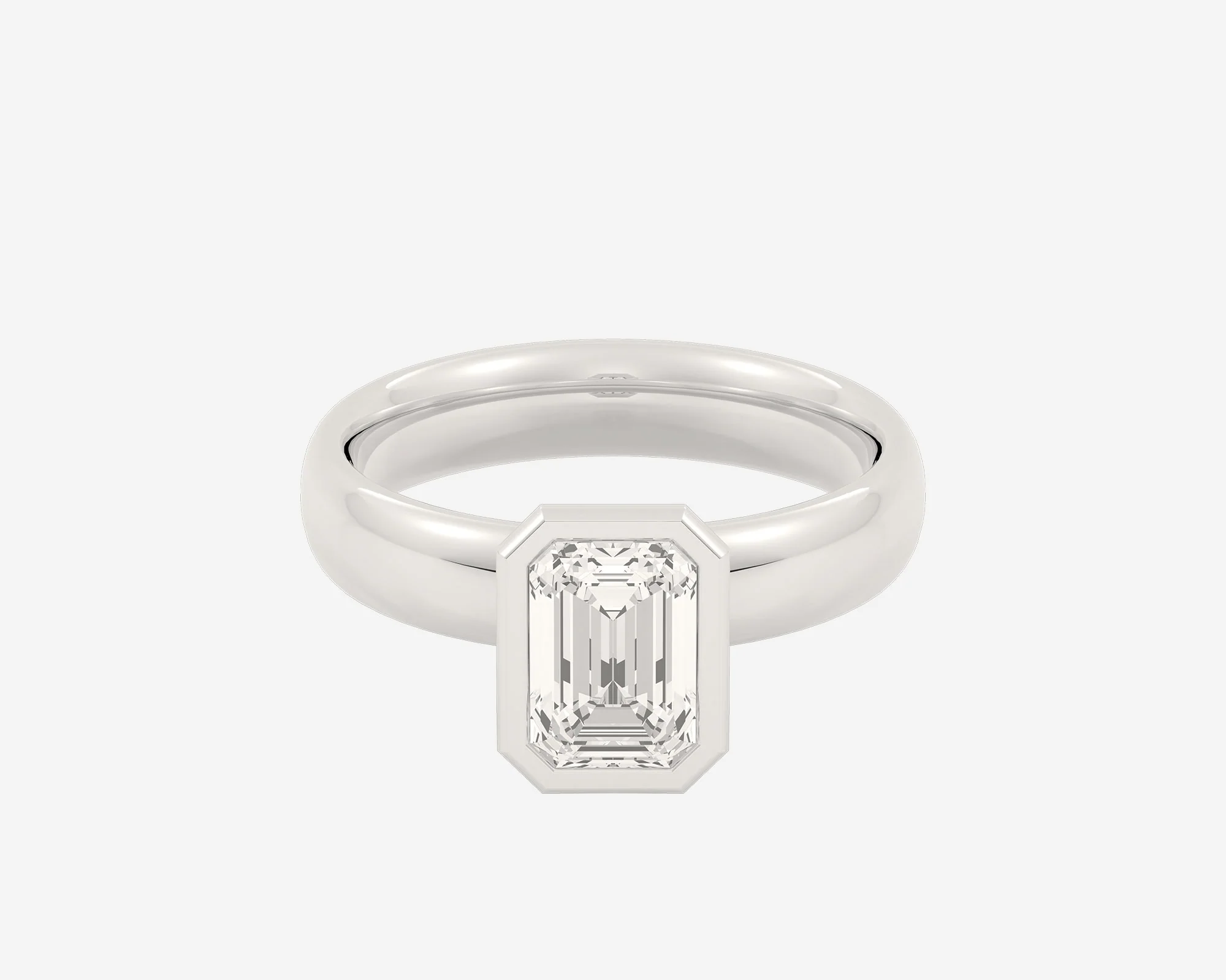 The Domed Bezel Solitaire — Emerald - Image 8