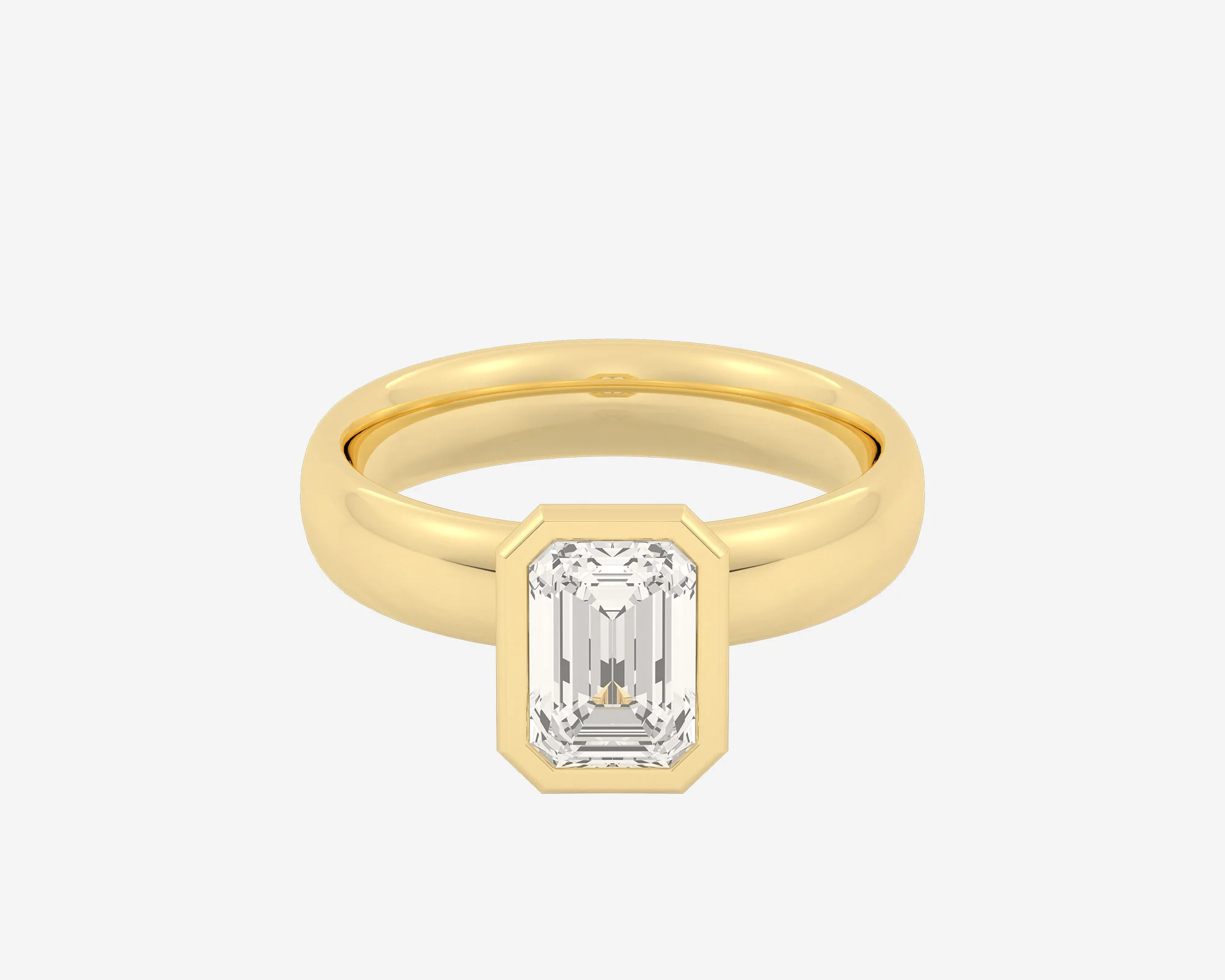 The Domed Bezel Solitaire — Emerald - Image 9