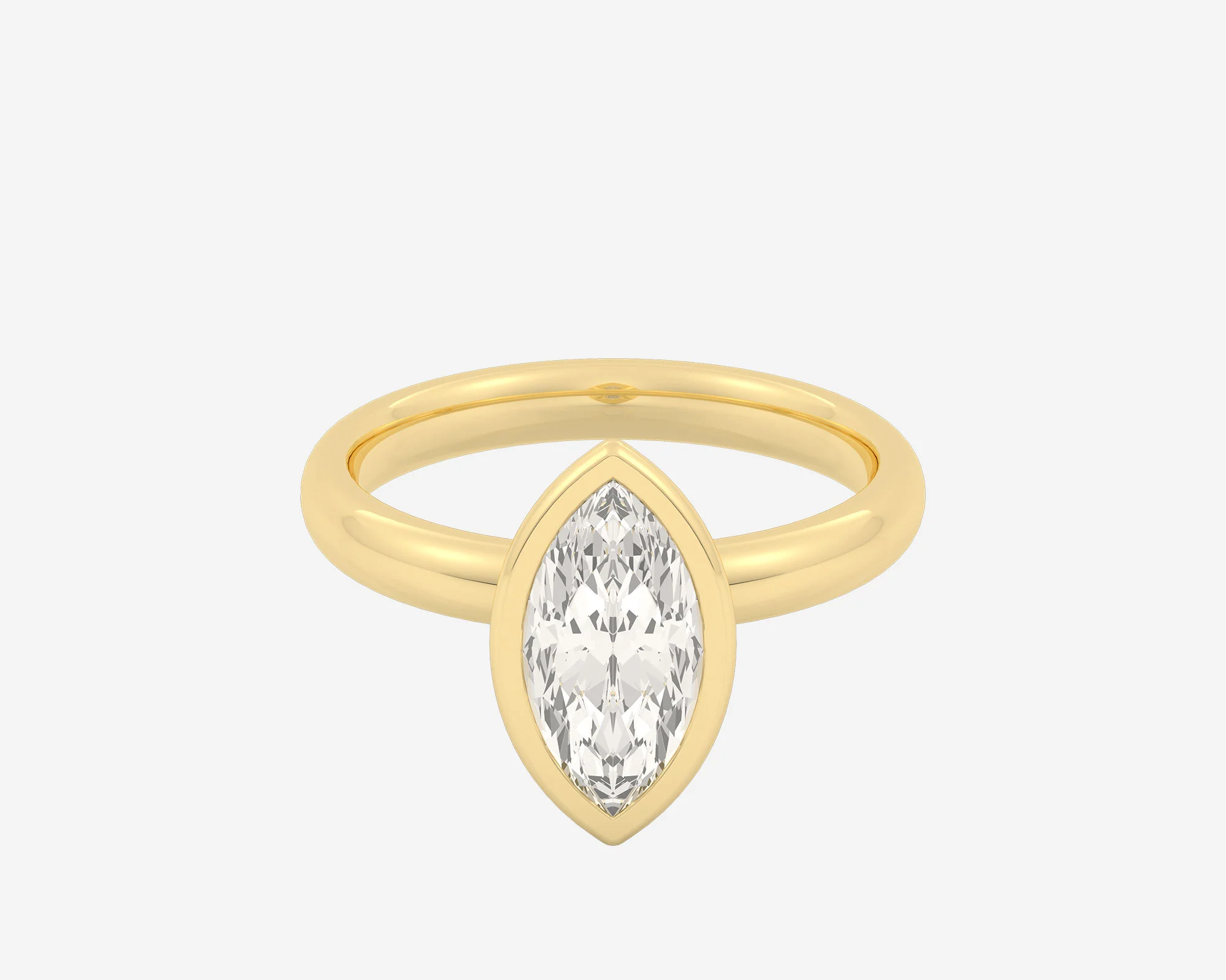 The Domed Bezel Solitaire — Marquise - Image 4