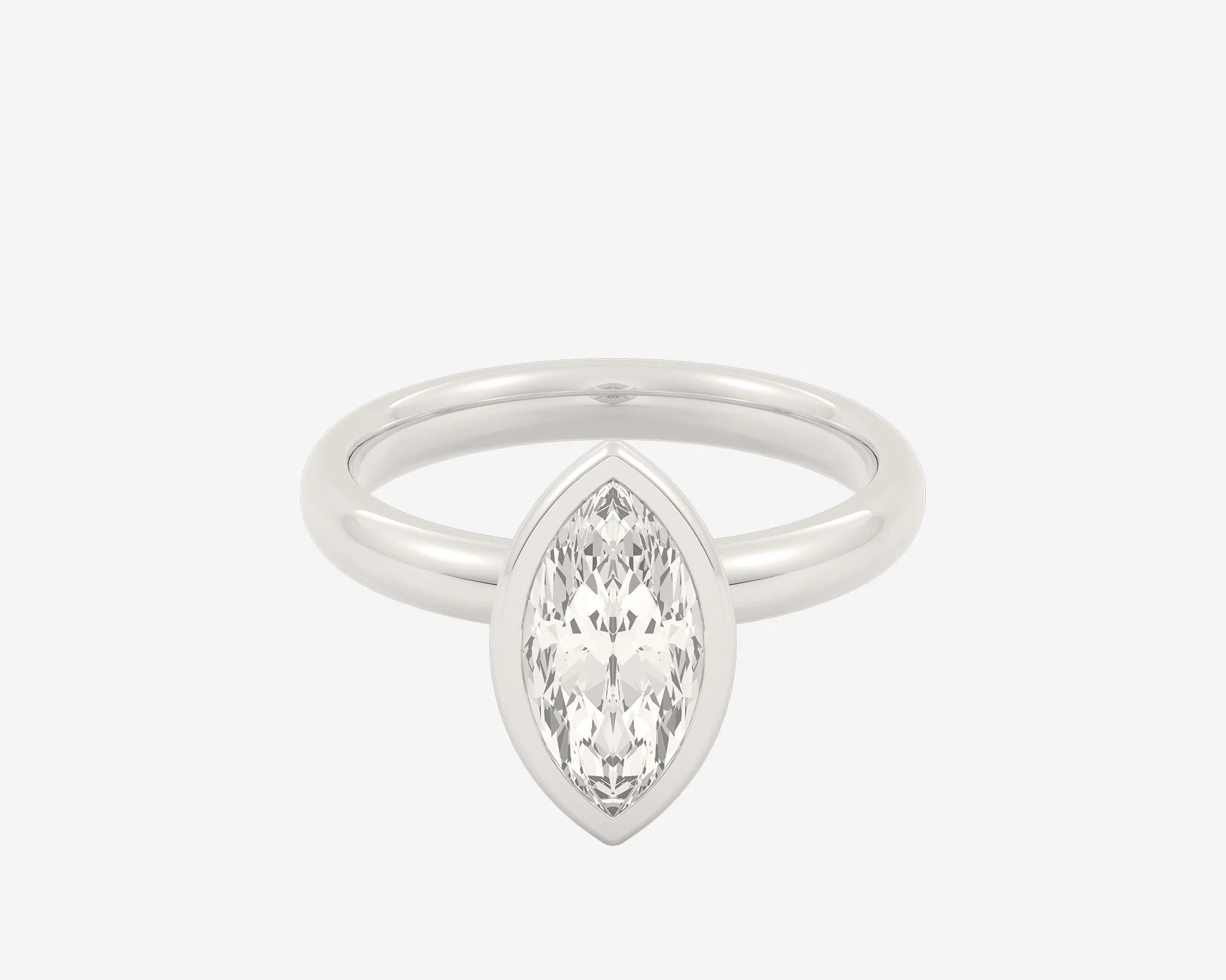 The Domed Bezel Solitaire — Marquise - Image 5