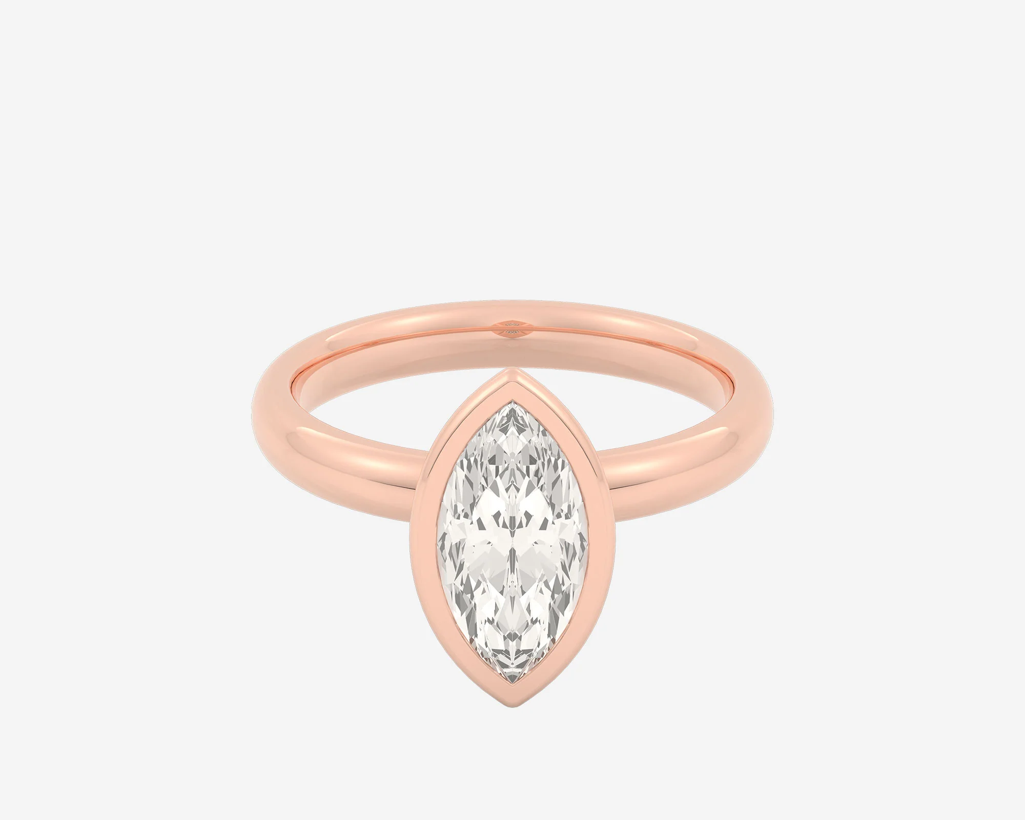 The Domed Bezel Solitaire — Marquise - Image 6