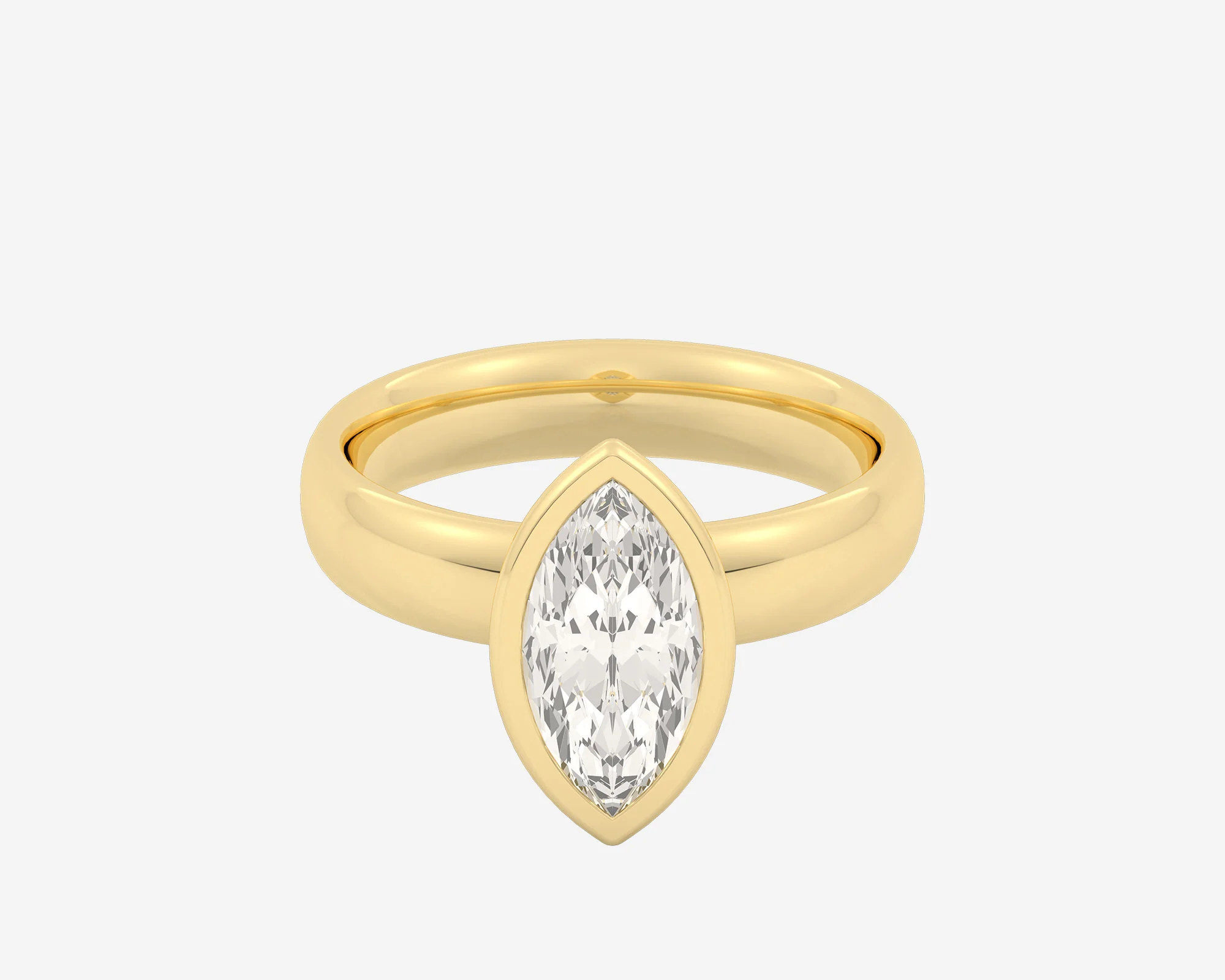 The Domed Bezel Solitaire — Marquise - Image 7