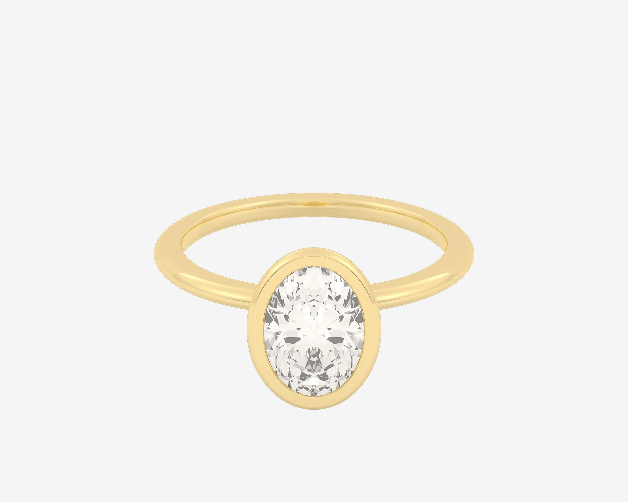 The Domed Bezel Solitaire — Oval - Image 3