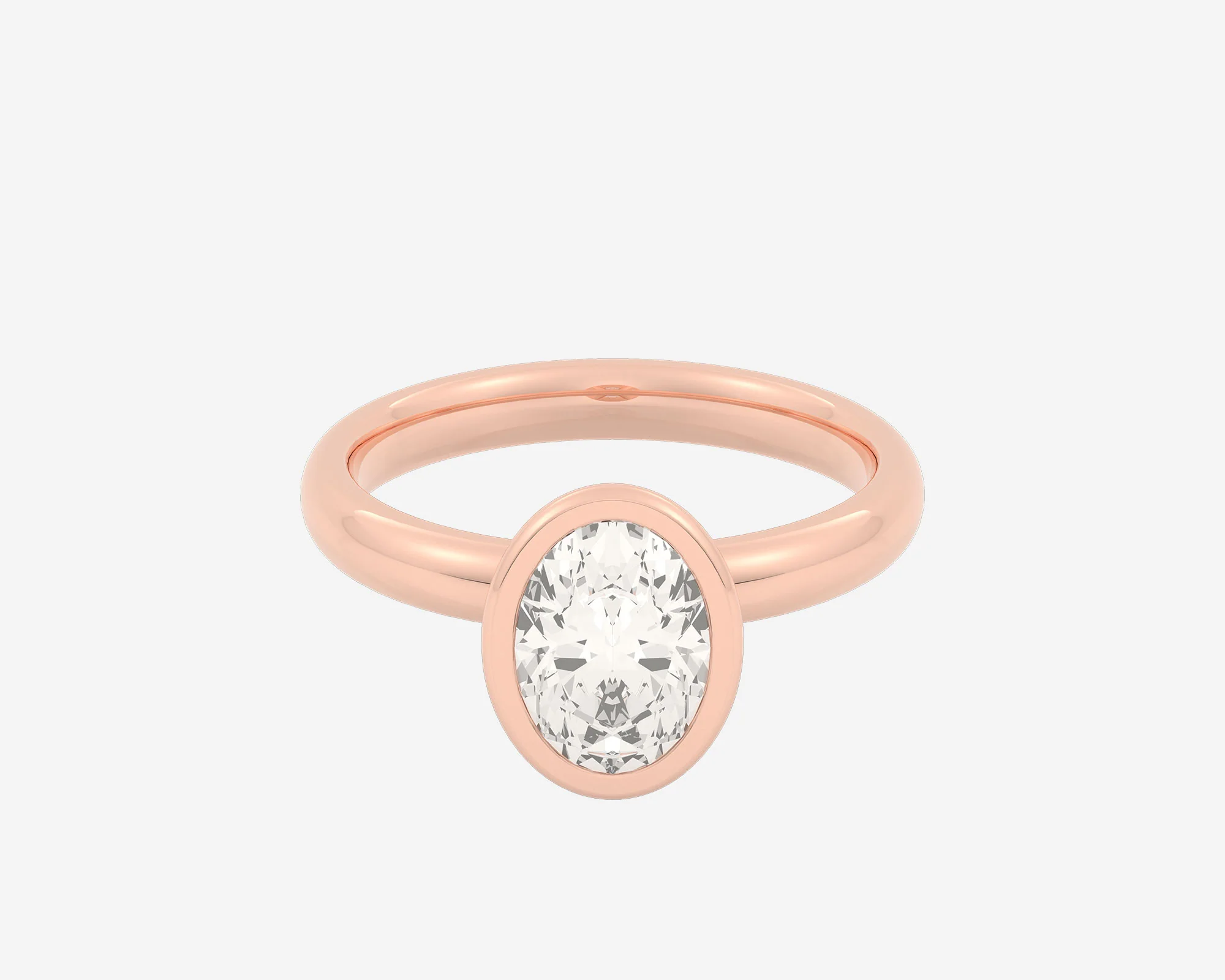 The Domed Bezel Solitaire — Oval - Image 4