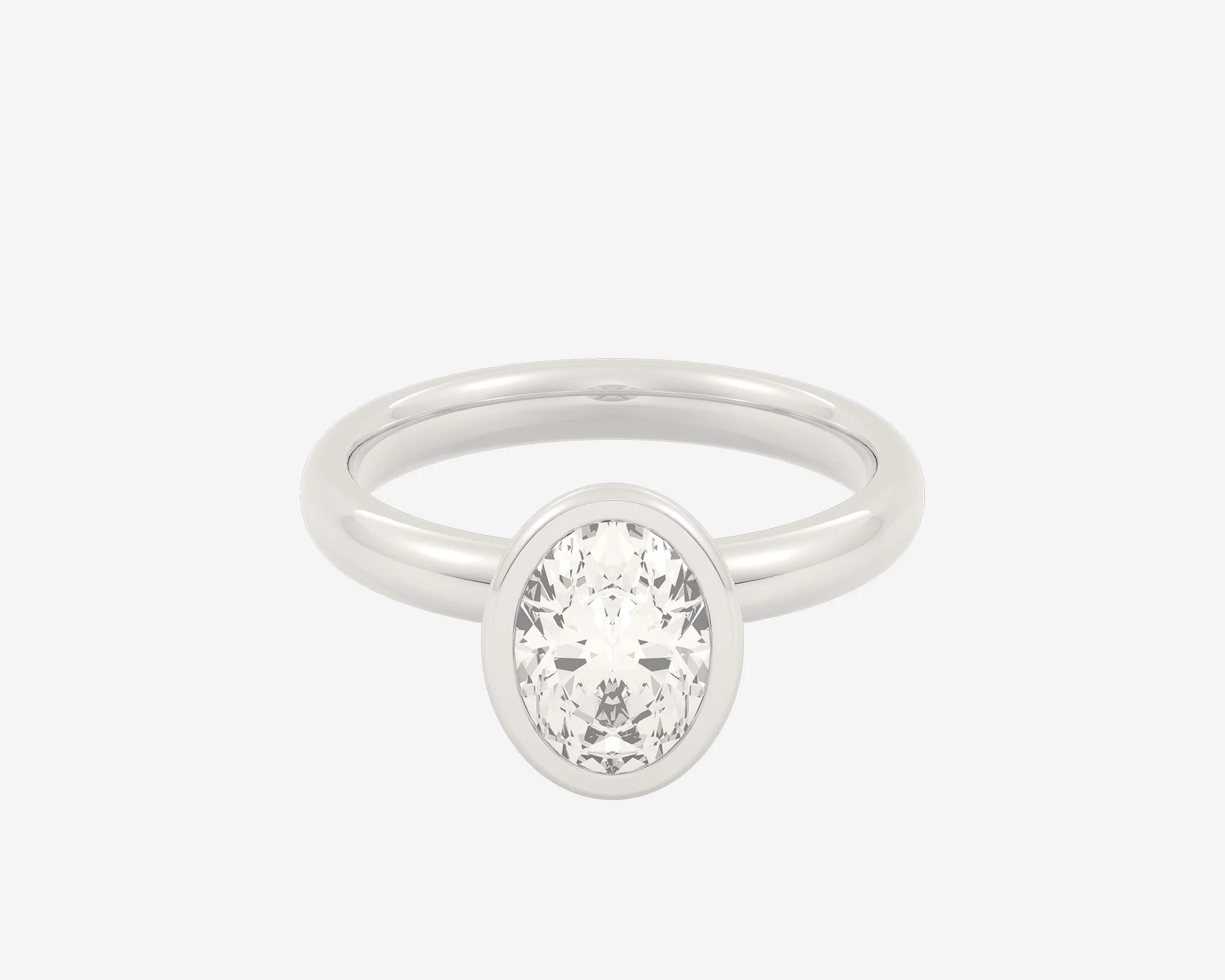 The Domed Bezel Solitaire — Oval - Image 5