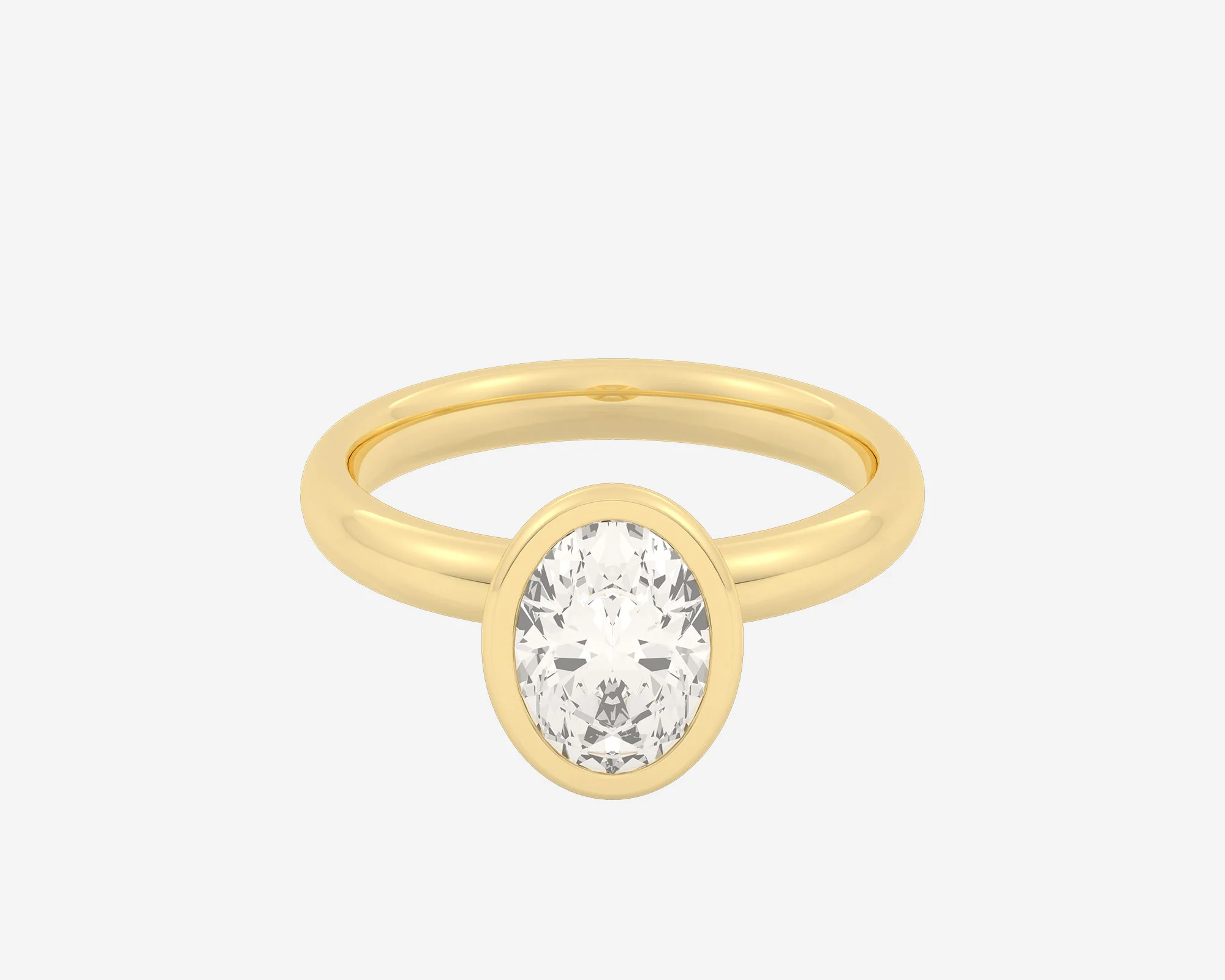 The Domed Bezel Solitaire — Oval - Image 6