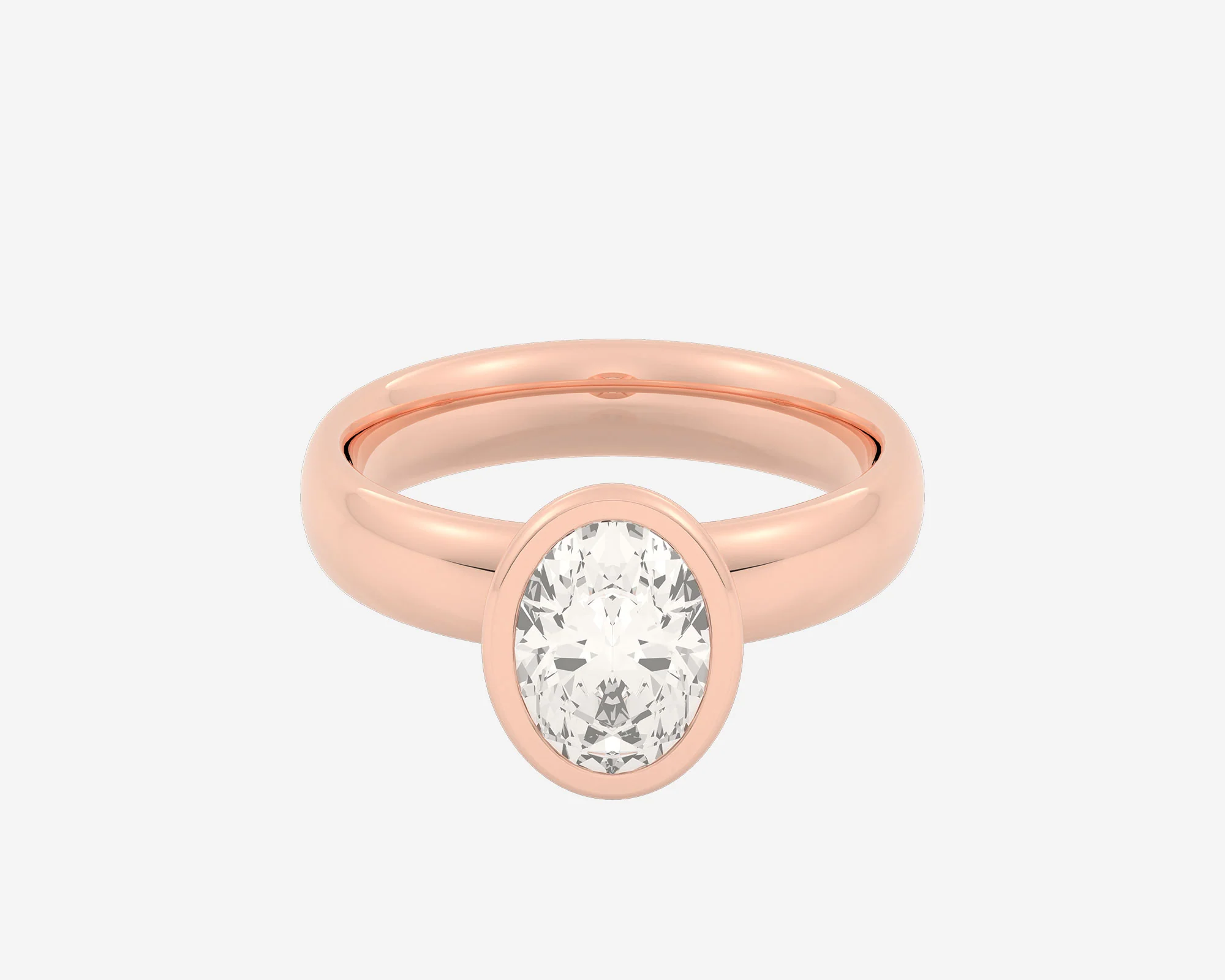 The Domed Bezel Solitaire — Oval - Image 7