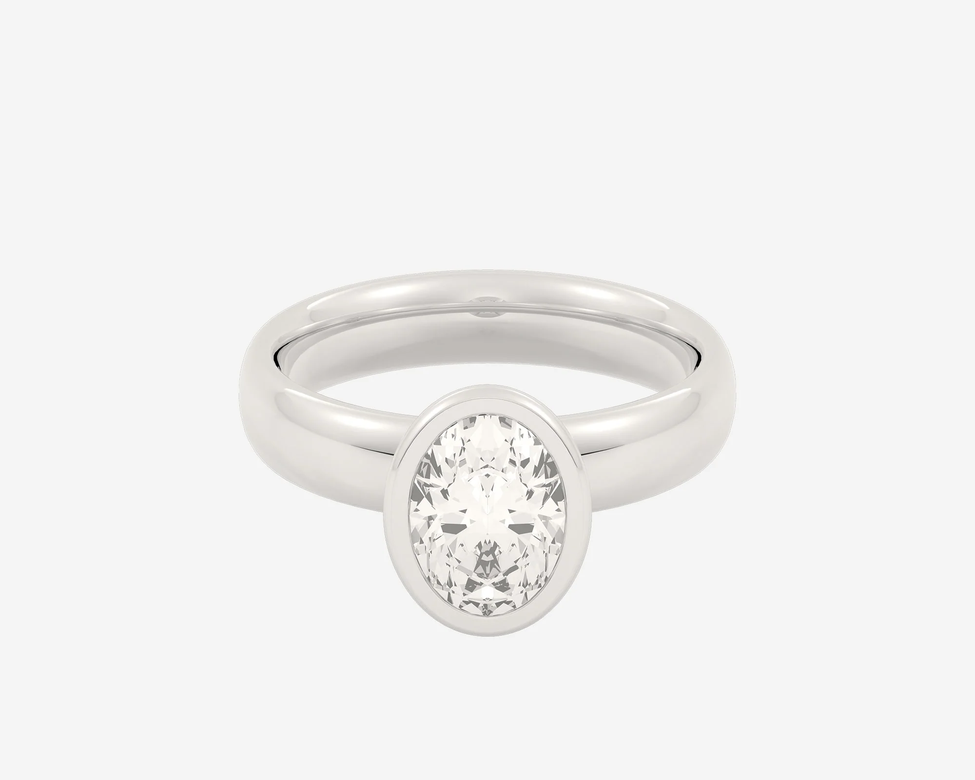 The Domed Bezel Solitaire — Oval - Image 8
