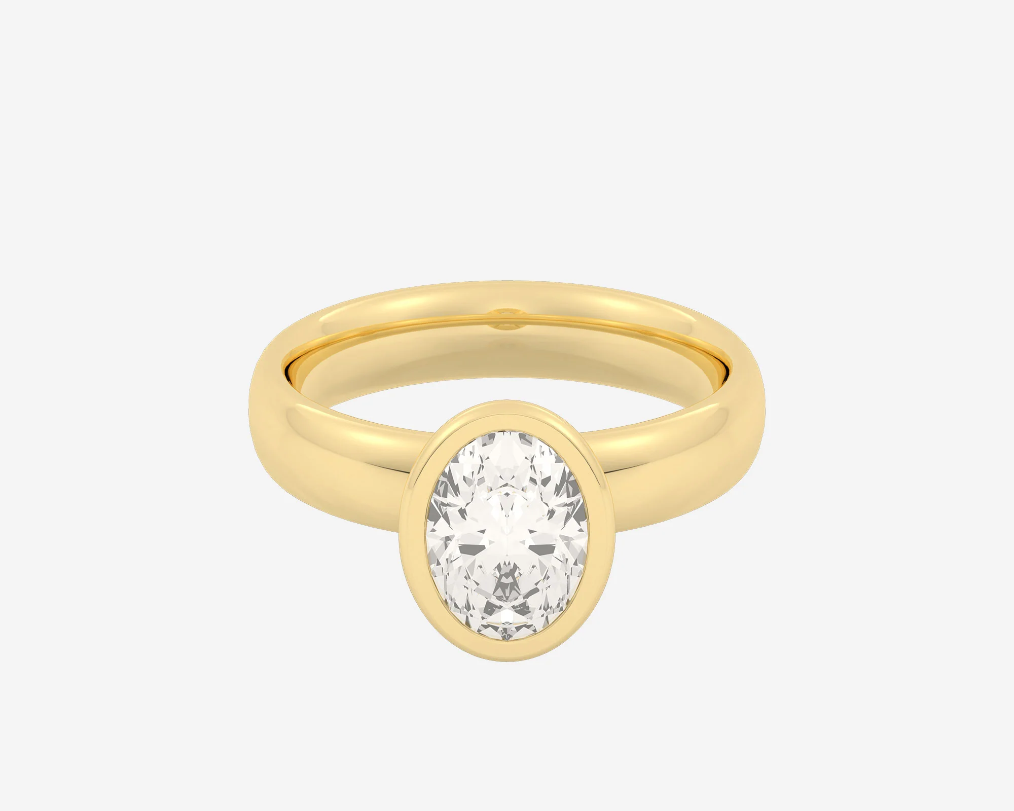 The Domed Bezel Solitaire — Oval - Image 9