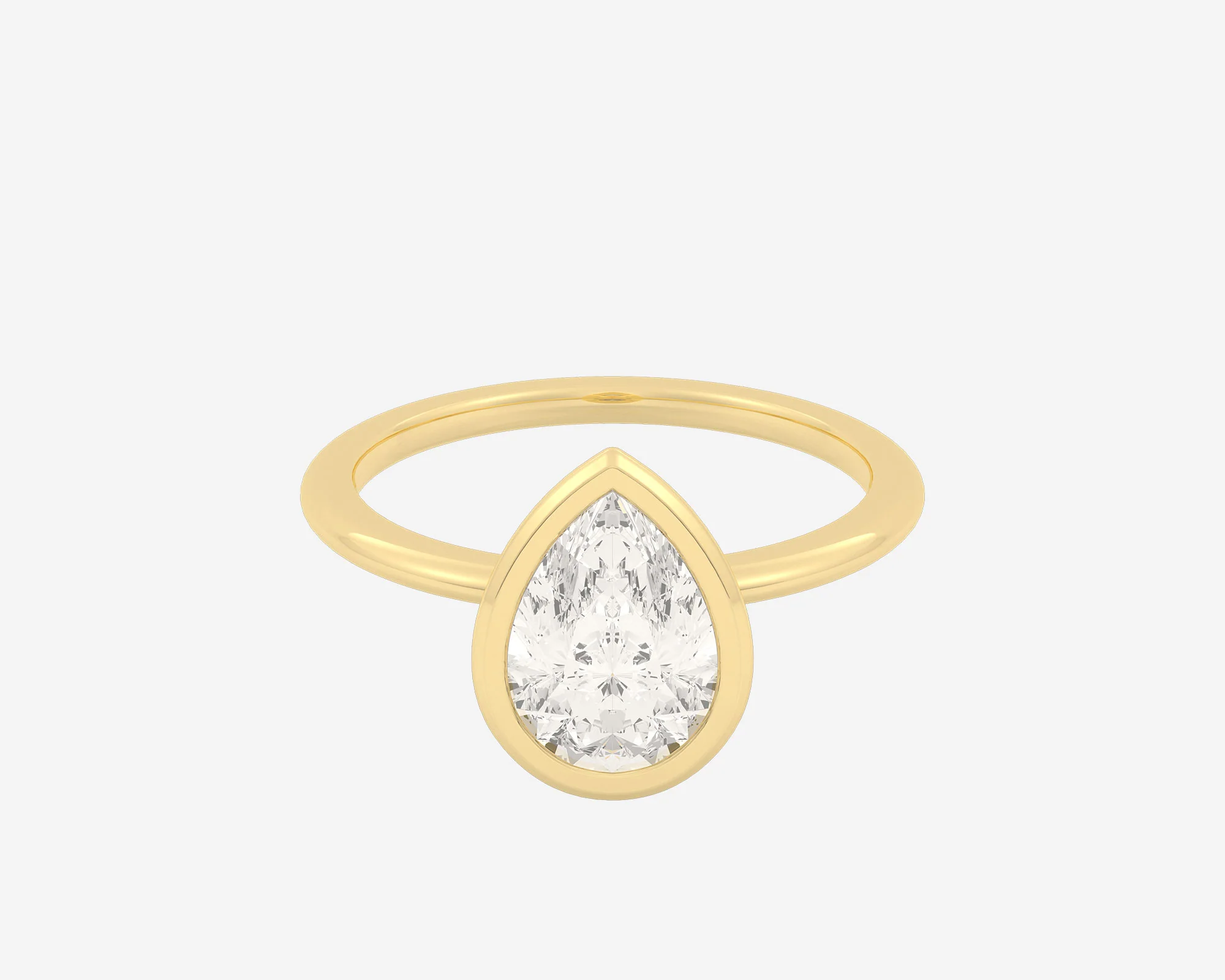 The Domed Bezel Solitaire — Pear - Image 3