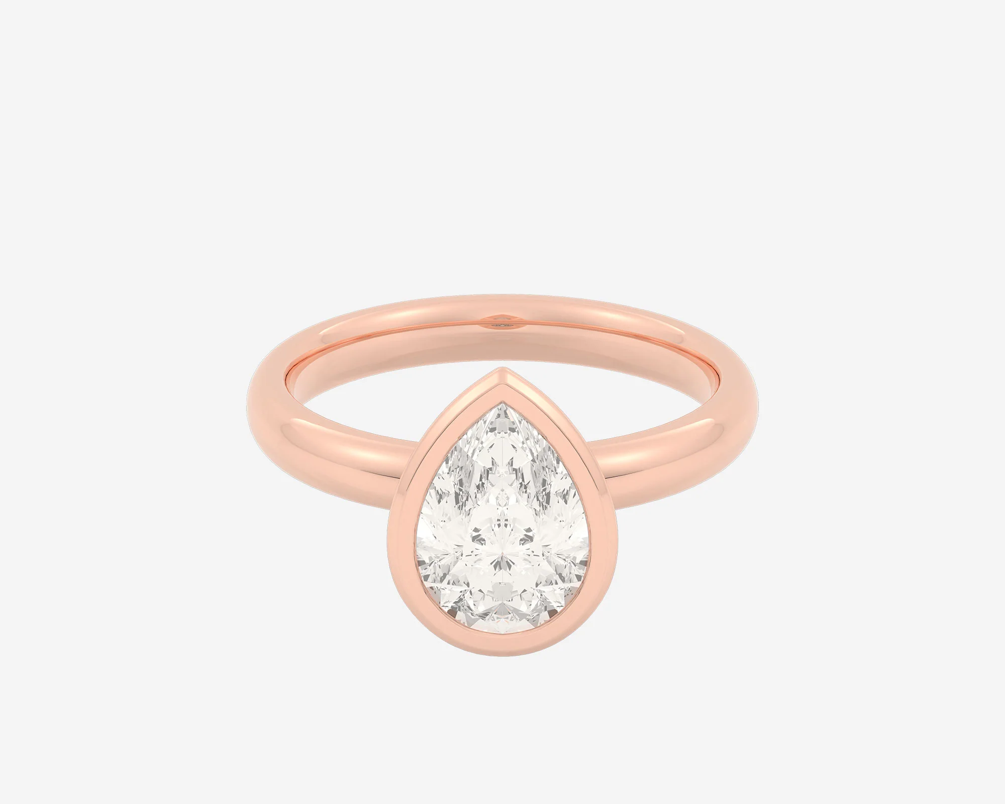 The Domed Bezel Solitaire — Pear - Image 4