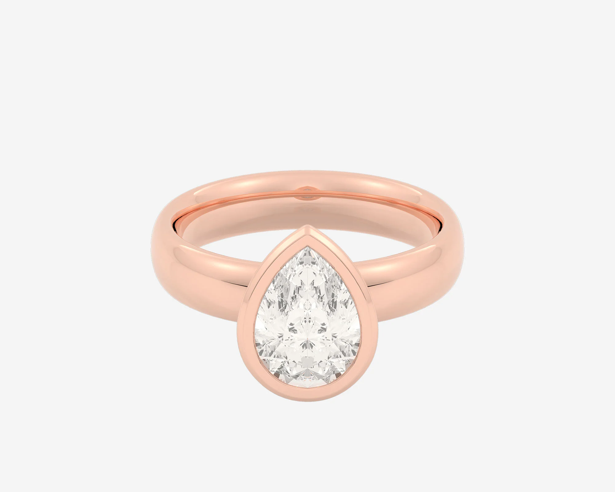 The Domed Bezel Solitaire — Pear - Image 7