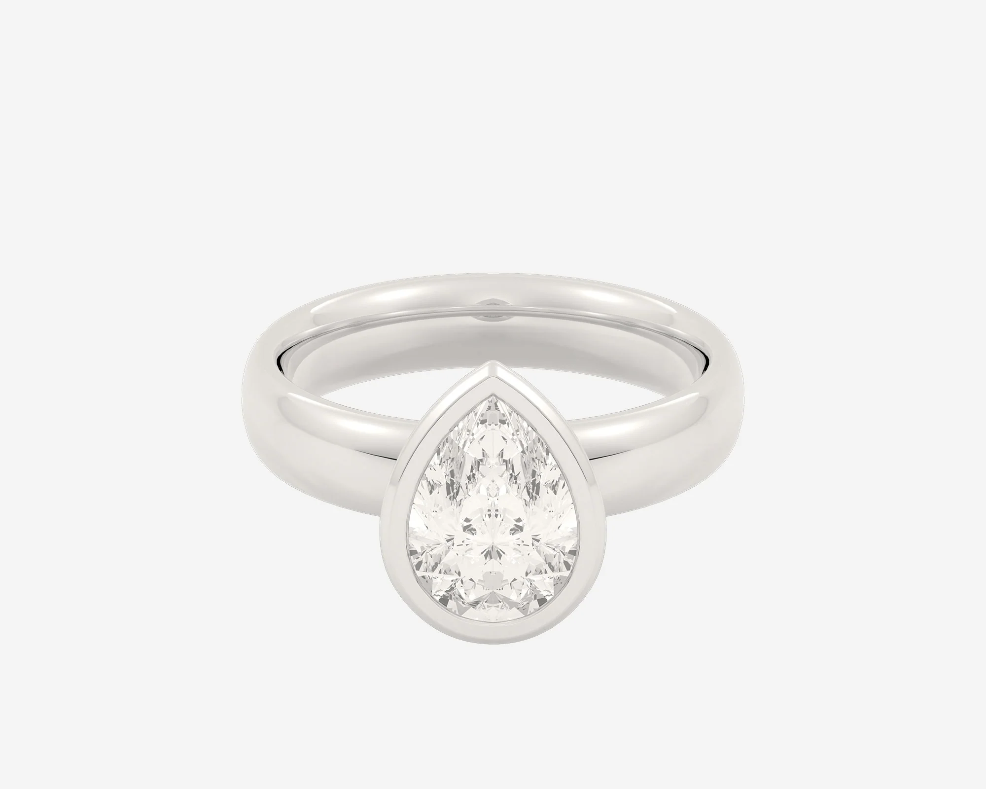 The Domed Bezel Solitaire — Pear - Image 8