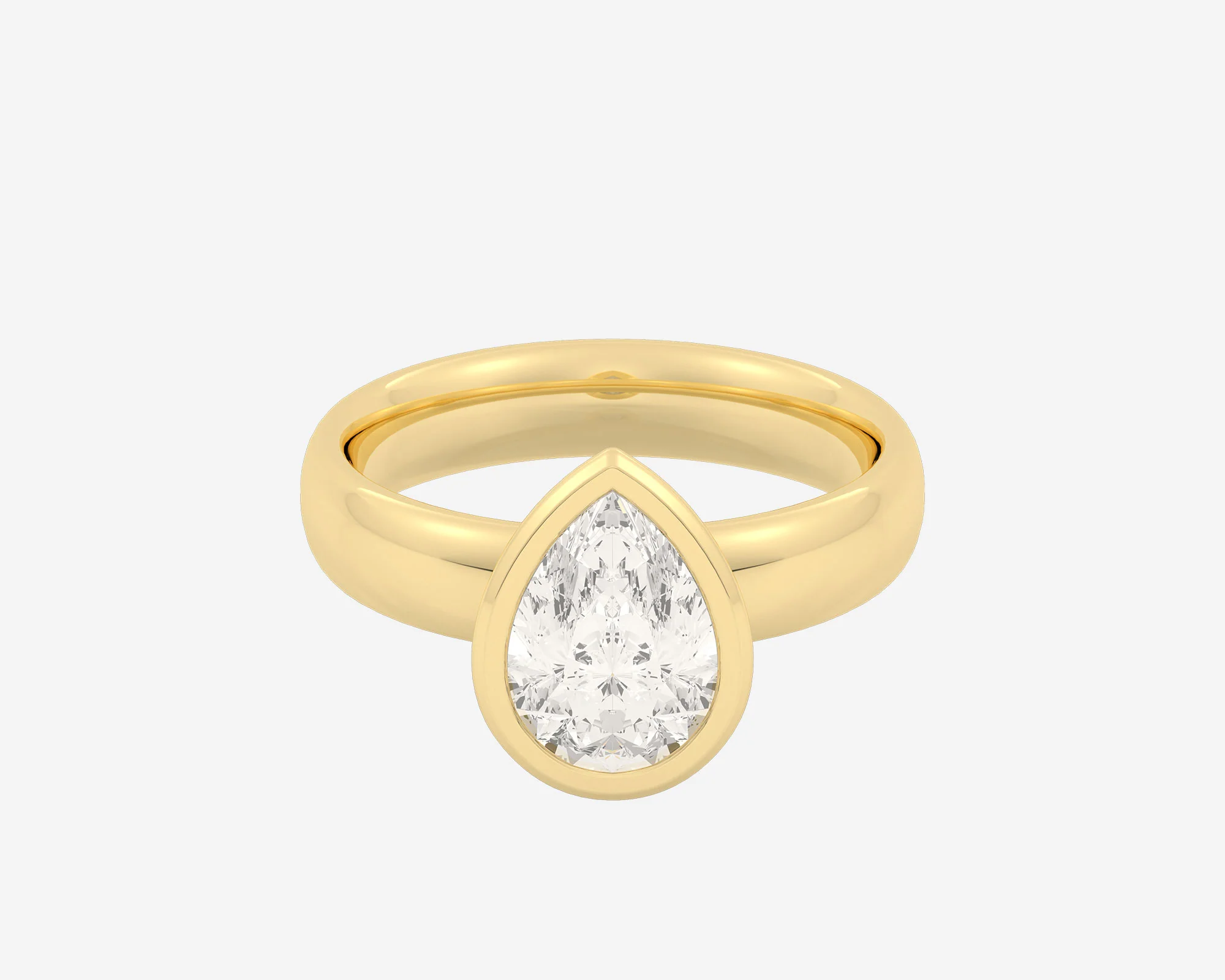 The Domed Bezel Solitaire — Pear - Image 9
