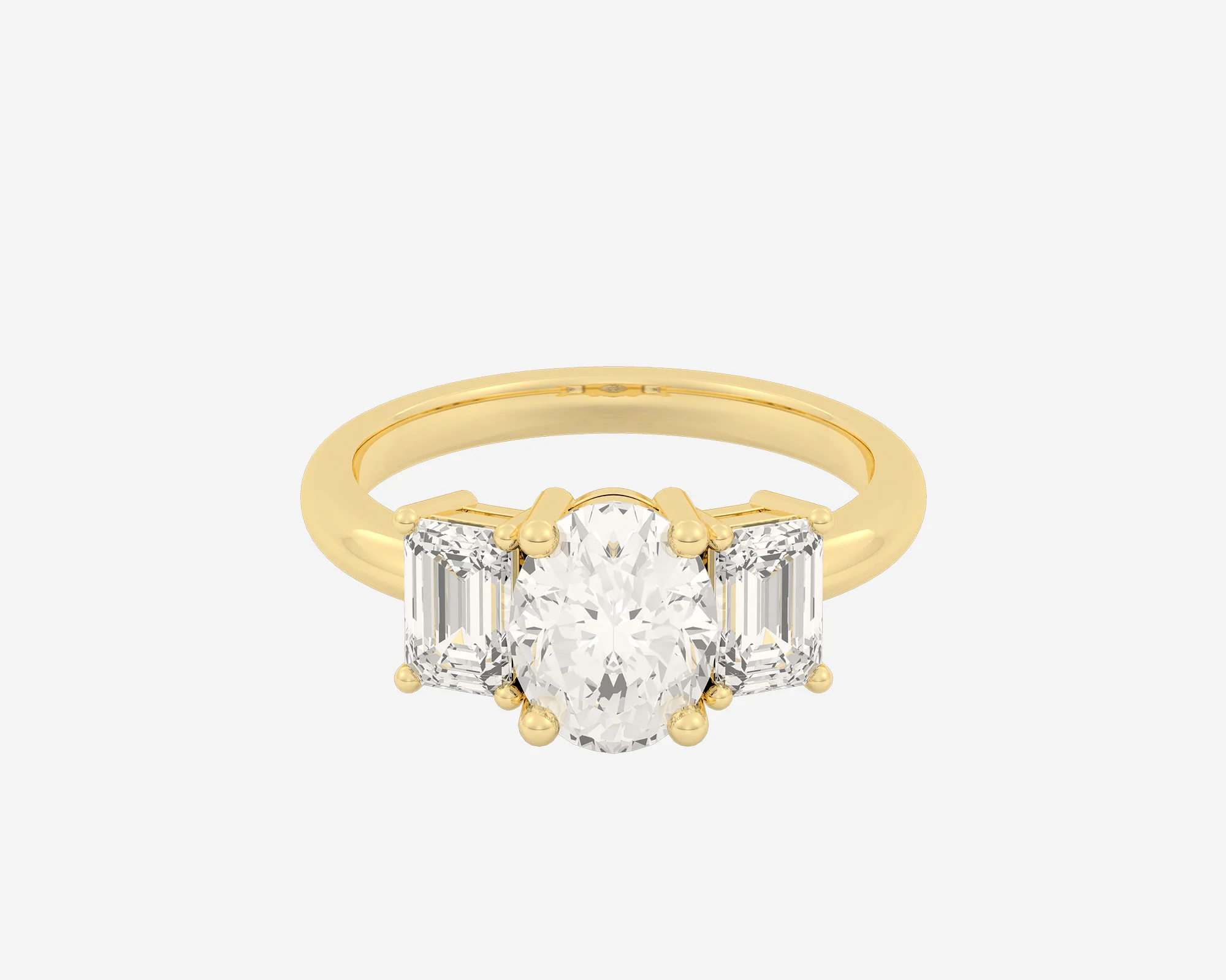 The Emerald 3-Stone — Oval - Image 3