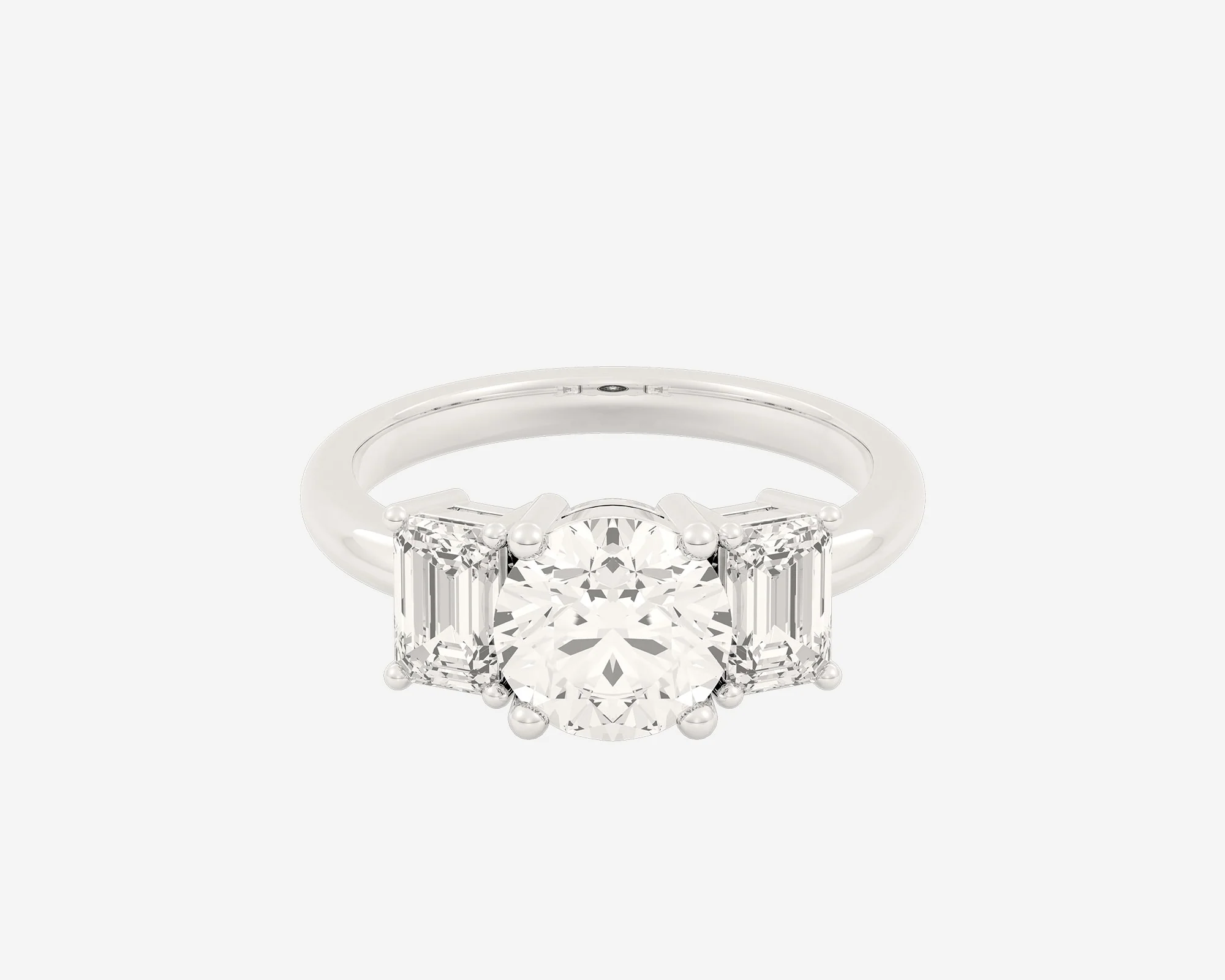 The Emerald 3-Stone — Round - Image 2