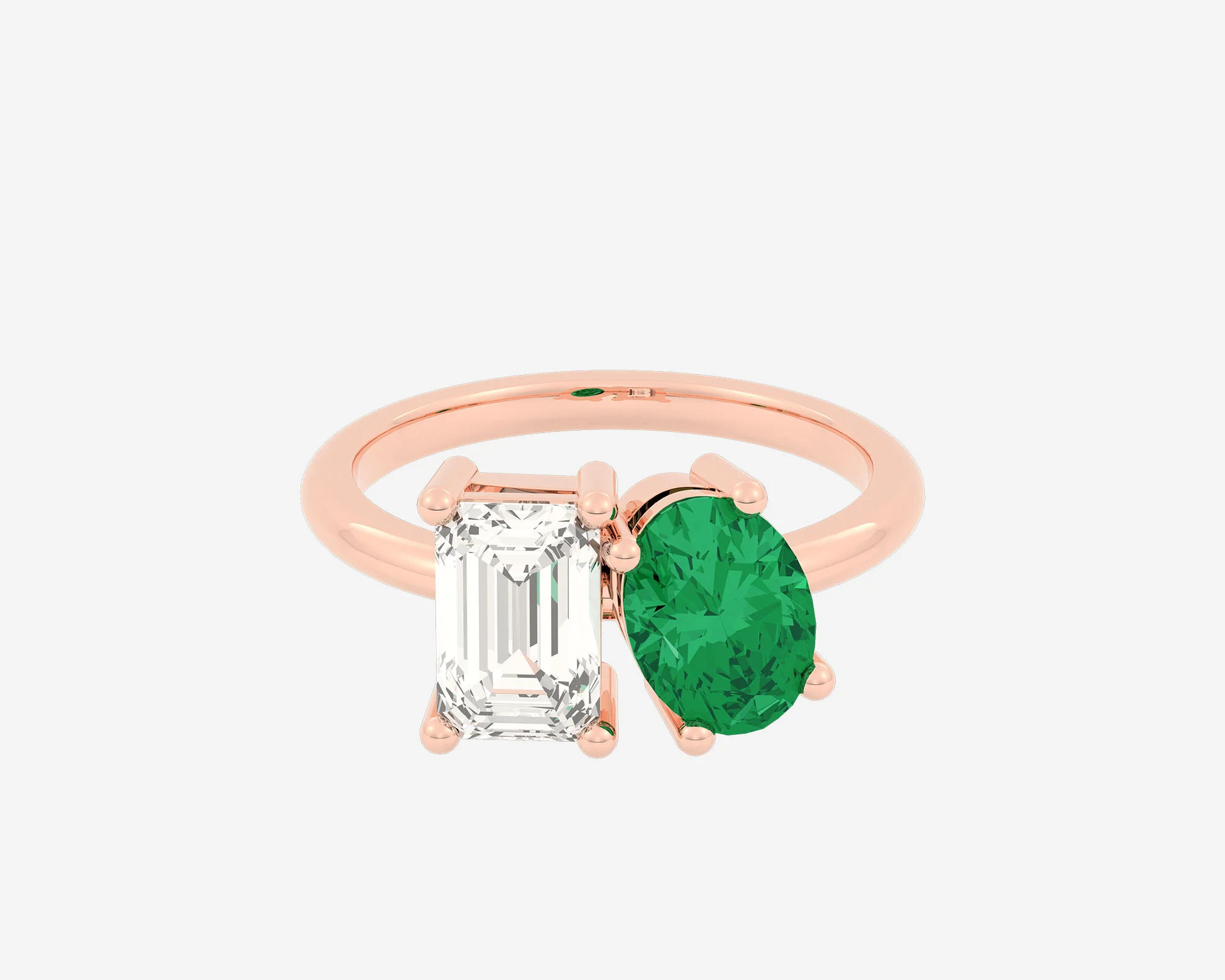 The Gem Toi et Moi — Emerald/Oval - Image 3